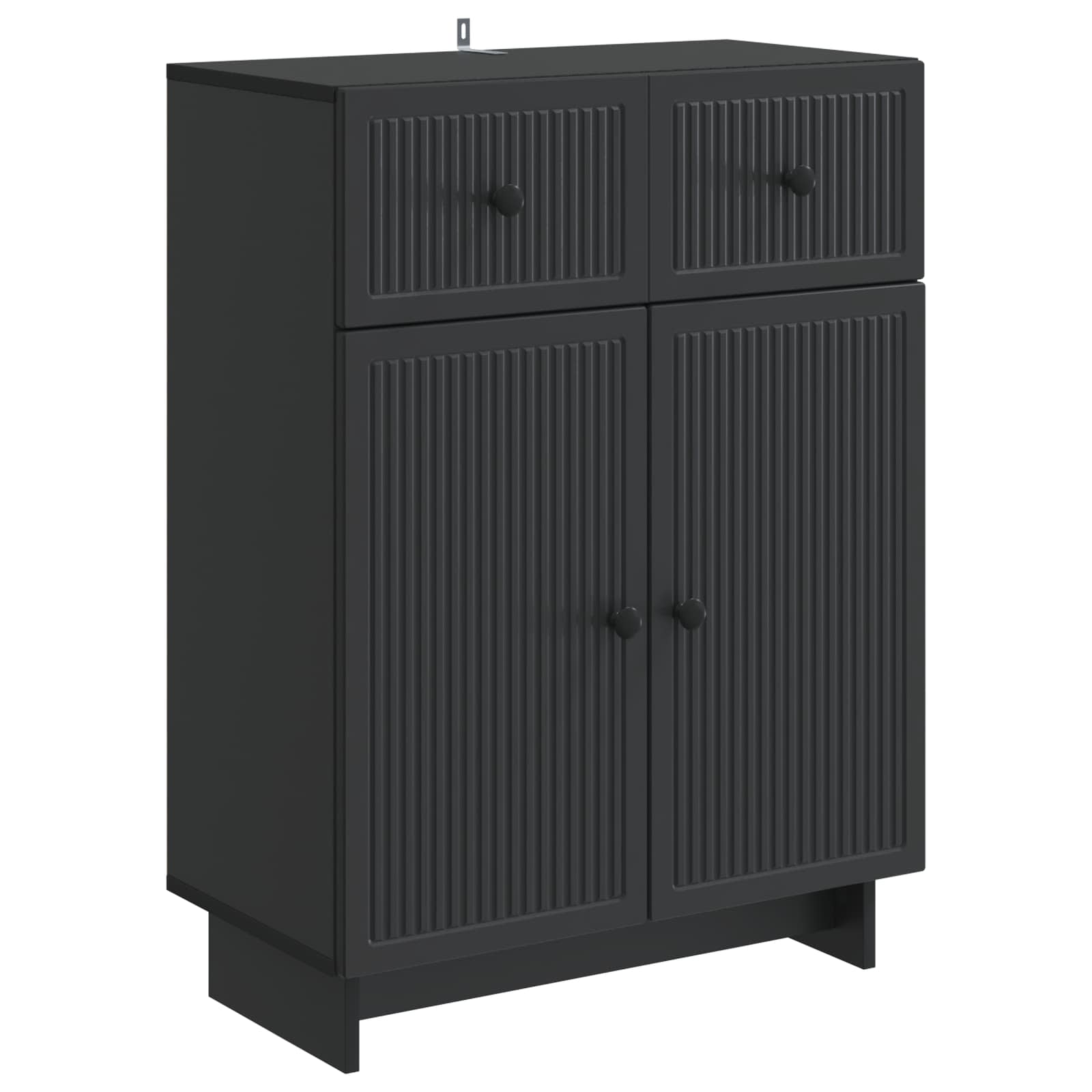 vidaXL Dressoir met lade Zwart 66 x 34,5 x 90 cm Bewerkt hout