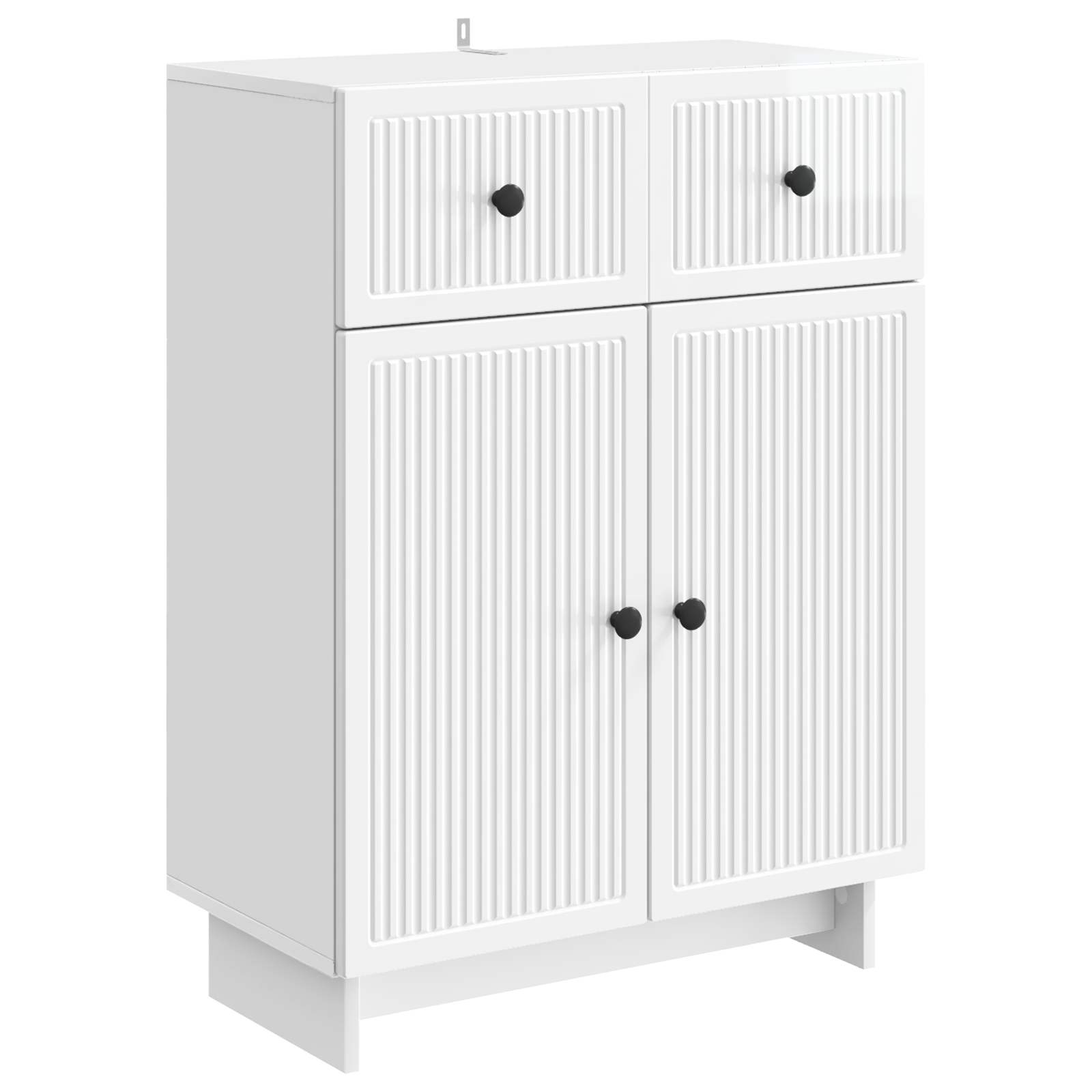 vidaXL Dressoir met lade Zwart 66 x 34,5 x 90 cm Bewerkt hout