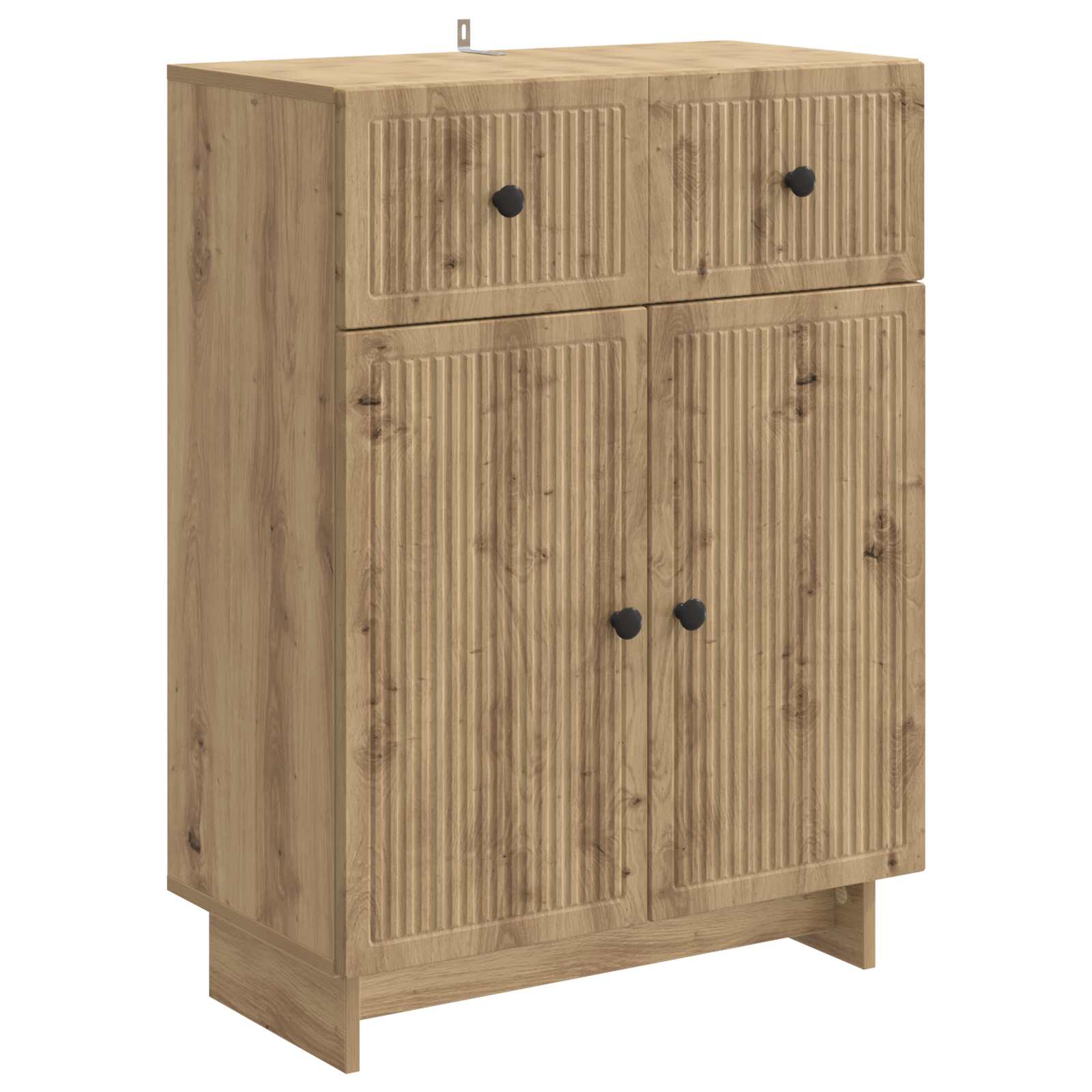 vidaXL Dressoir met lade Zwart 66 x 34,5 x 90 cm Bewerkt hout