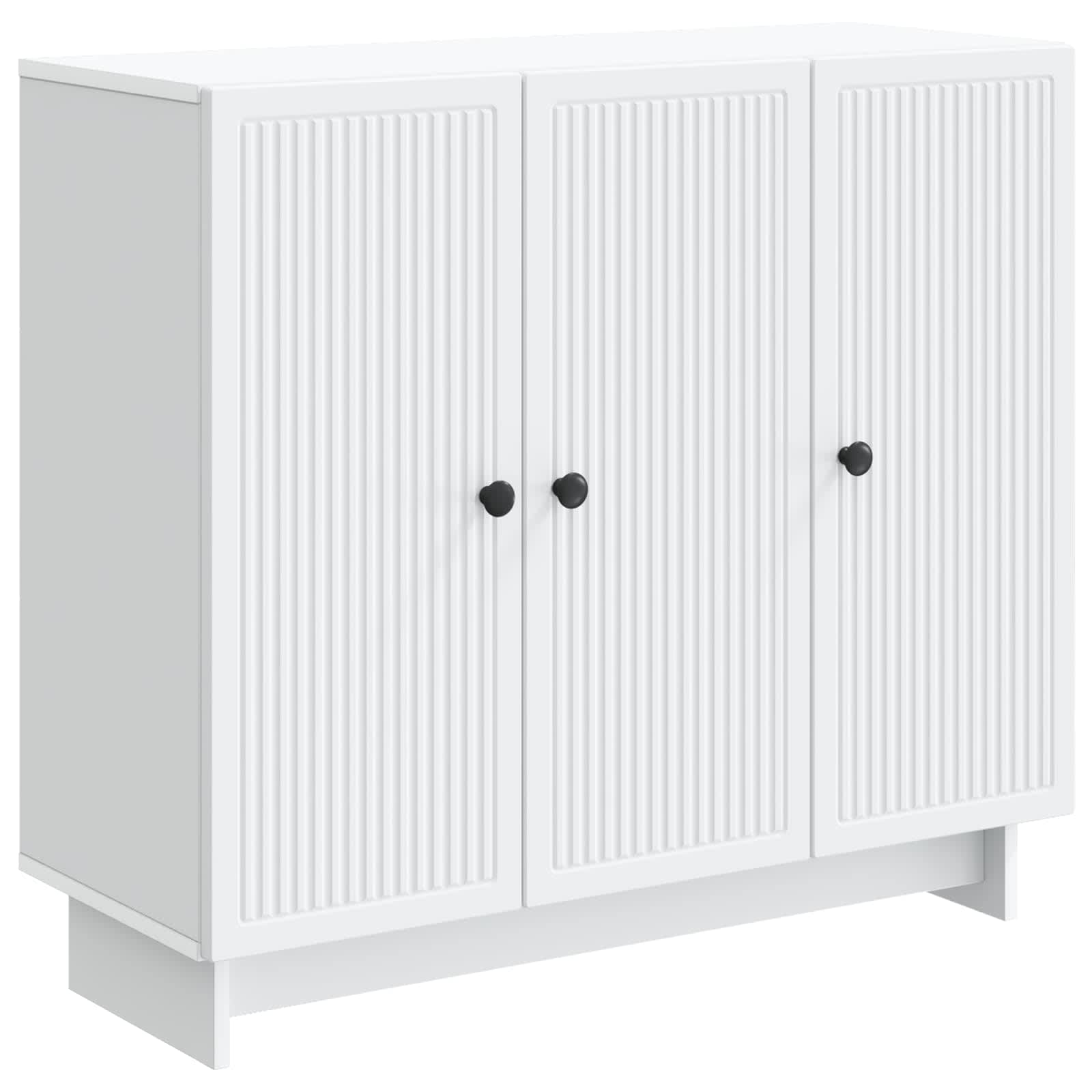vidaXL Dressoir Zwart 89 x 34,5 x 80 cm Bewerkt hout