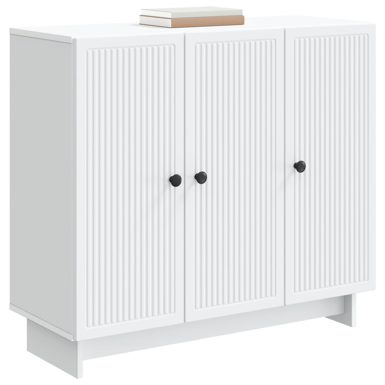 vidaXL Dressoir Zwart 89 x 34,5 x 80 cm Bewerkt hout