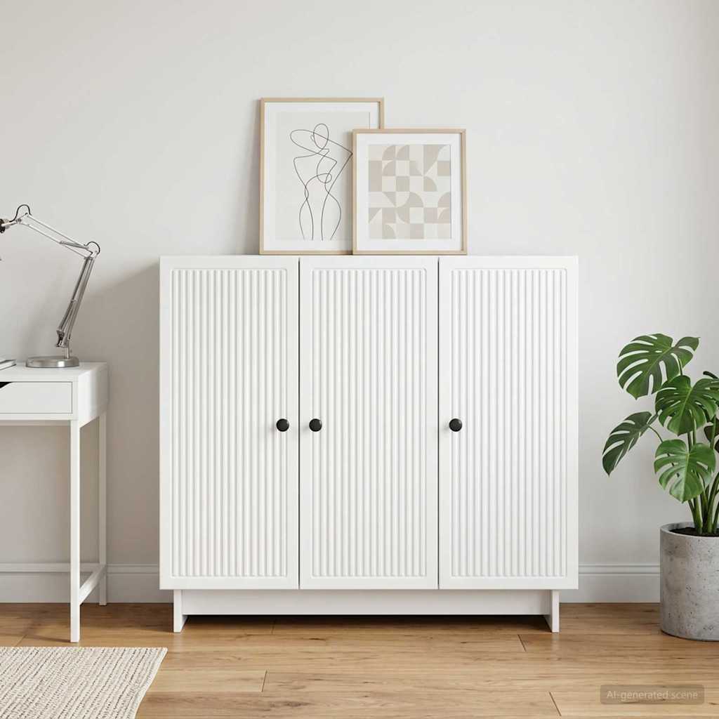vidaXL Dressoir Zwart 89 x 34,5 x 80 cm Bewerkt hout