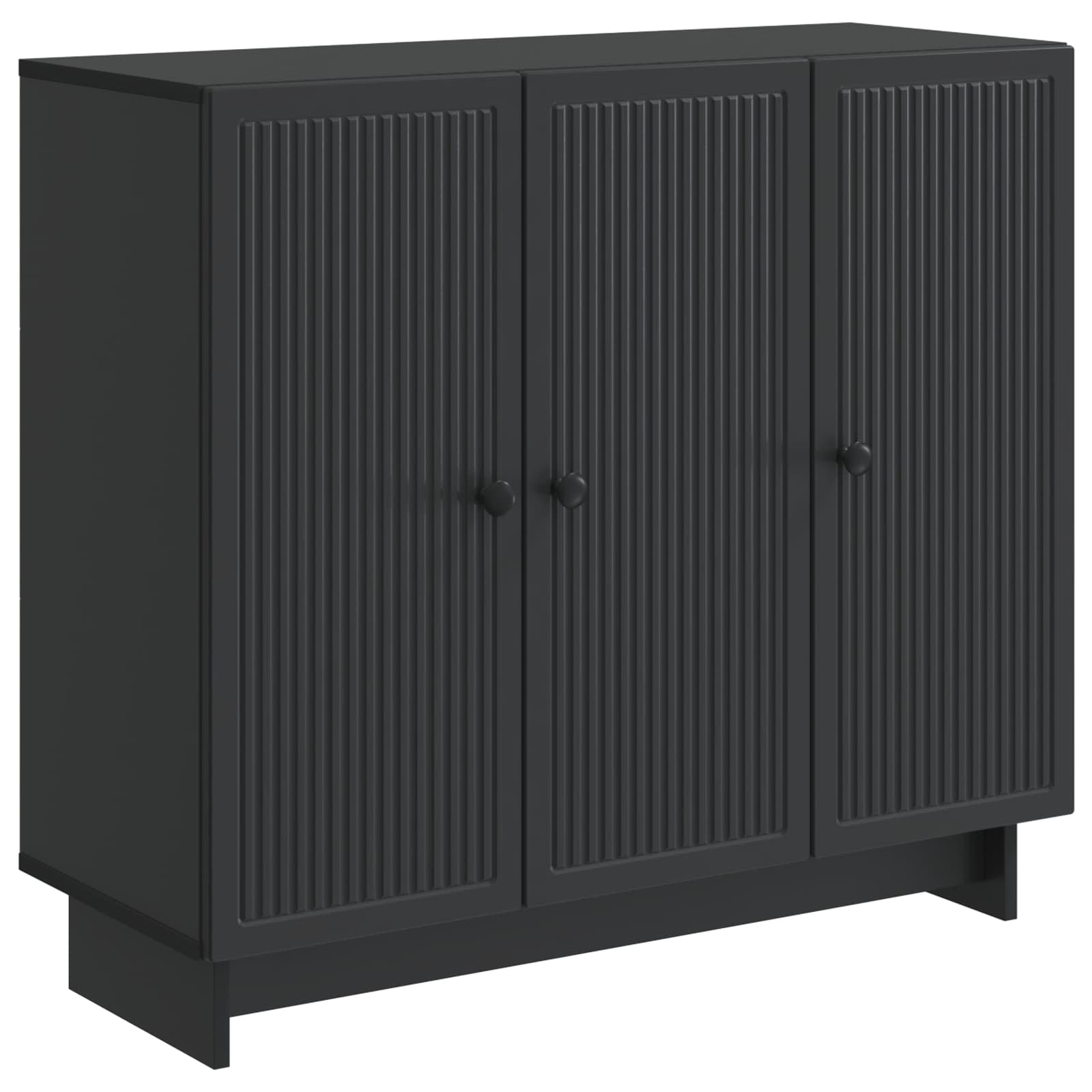 vidaXL Dressoir Zwart 89 x 34,5 x 80 cm Bewerkt hout