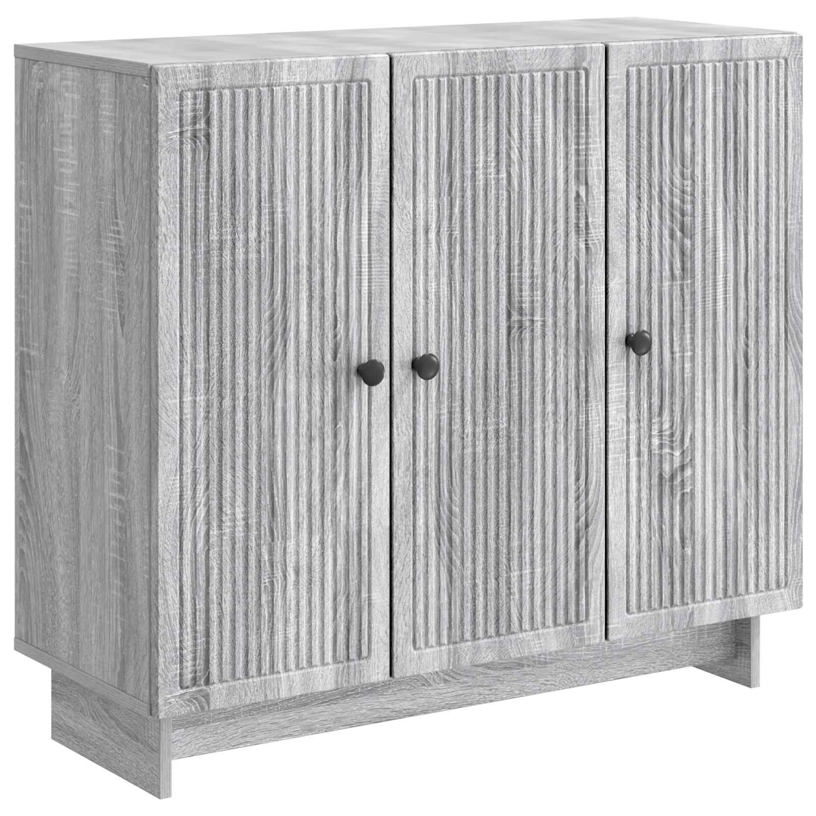 vidaXL Dressoir Zwart 89 x 34,5 x 80 cm Bewerkt hout