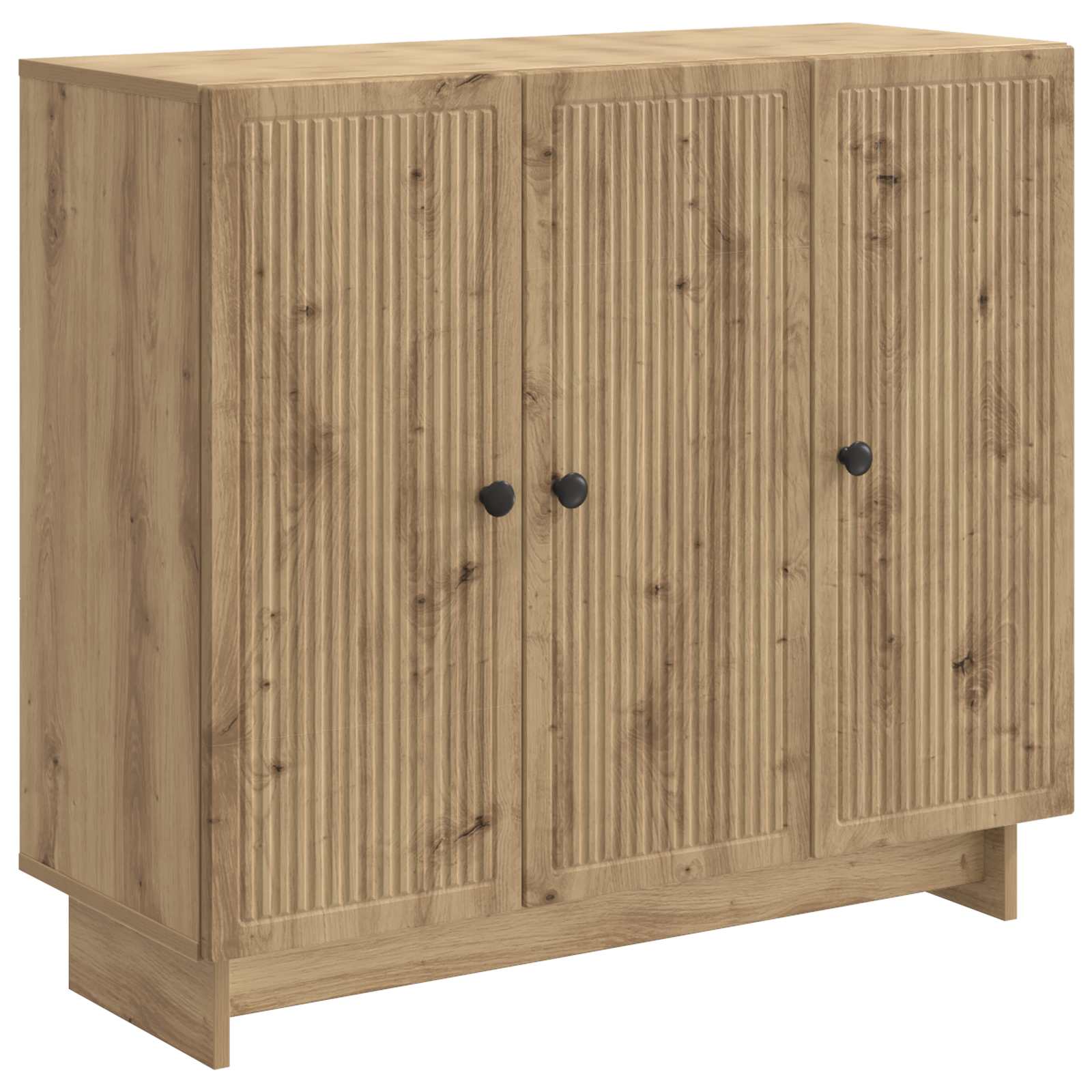 vidaXL Dressoir Zwart 89 x 34,5 x 80 cm Bewerkt hout