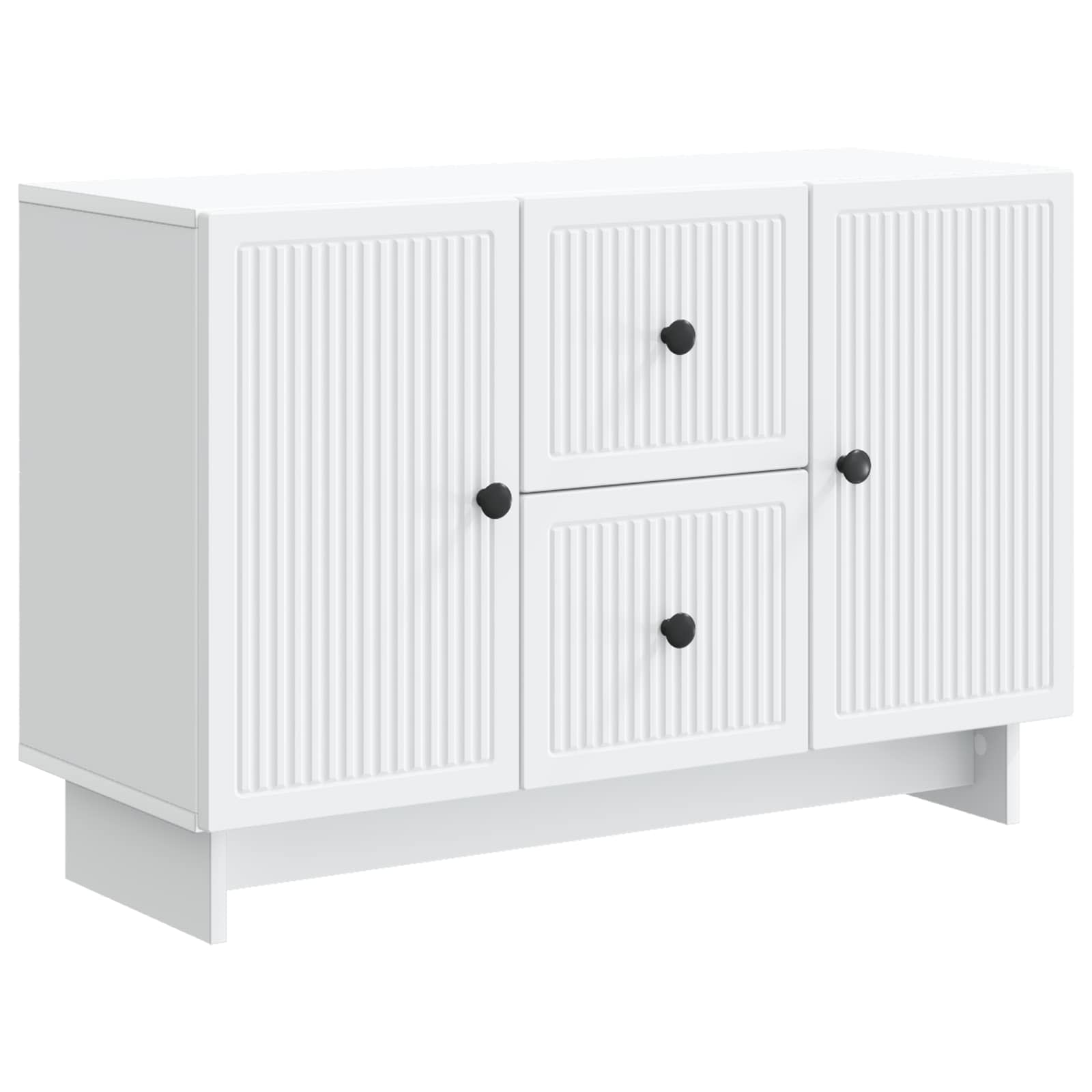 vidaXL Dressoir met lade Zwart 89 x 34,5 x 60 cm Bewerkt hout