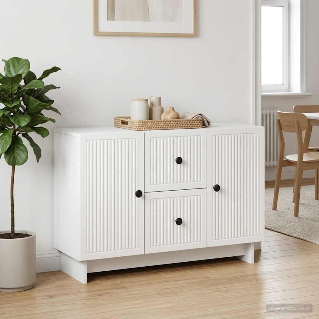 vidaXL Dressoir met lade Zwart 89 x 34,5 x 60 cm Bewerkt hout