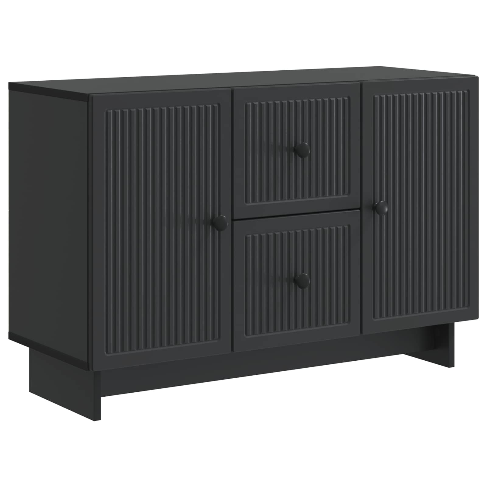 vidaXL Dressoir met lade Zwart 89 x 34,5 x 60 cm Bewerkt hout