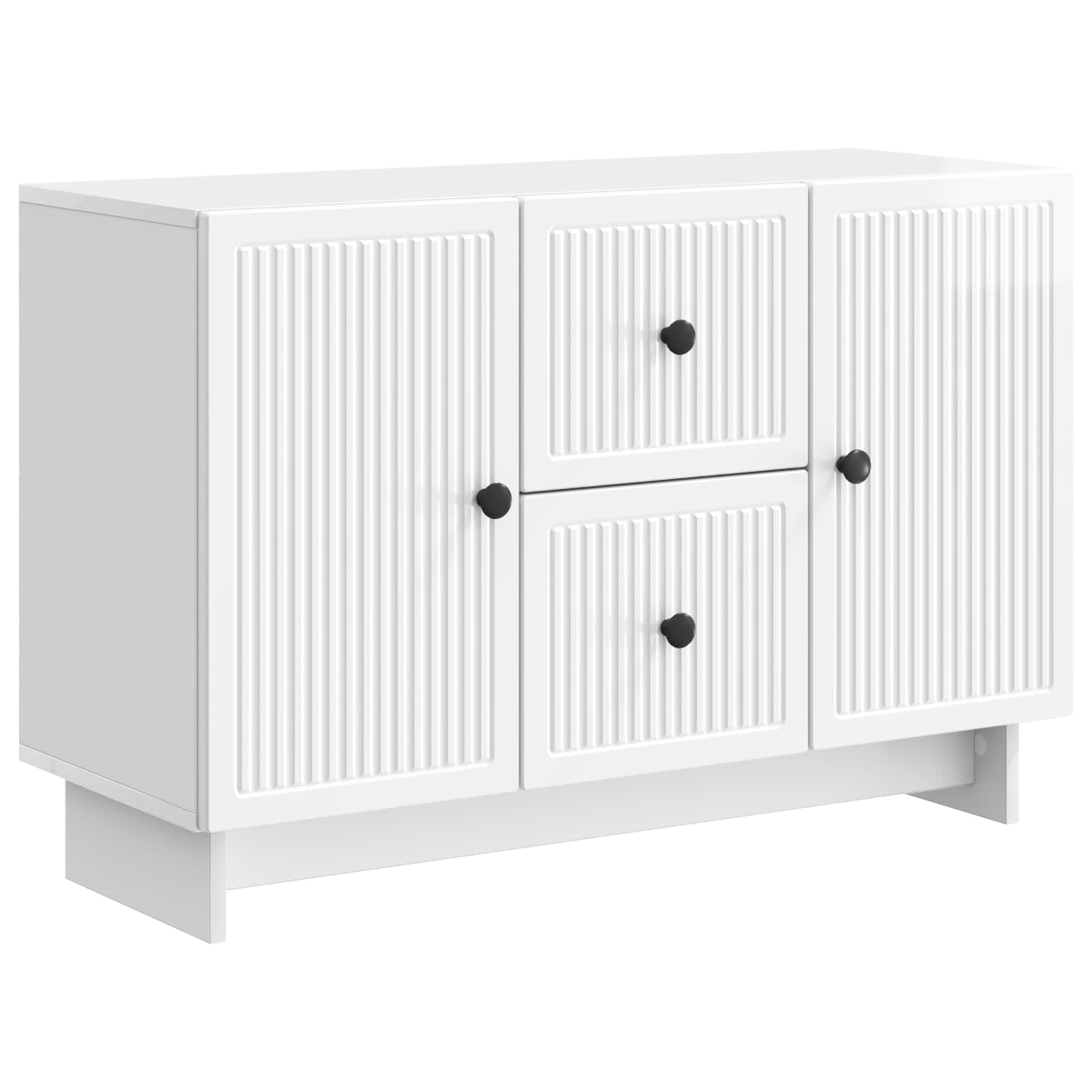 vidaXL Dressoir met lade Zwart 89 x 34,5 x 60 cm Bewerkt hout