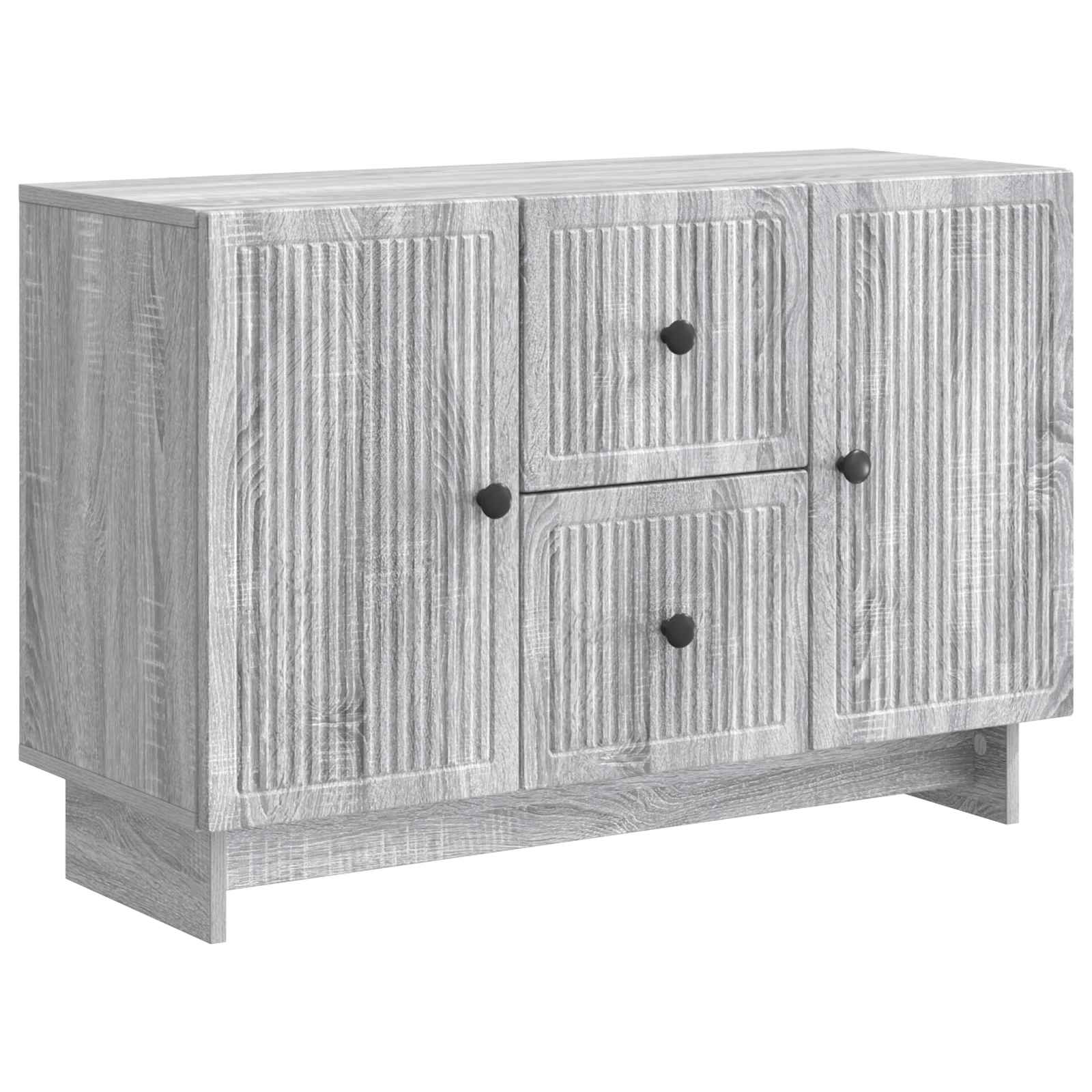 vidaXL Dressoir met lade Zwart 89 x 34,5 x 60 cm Bewerkt hout