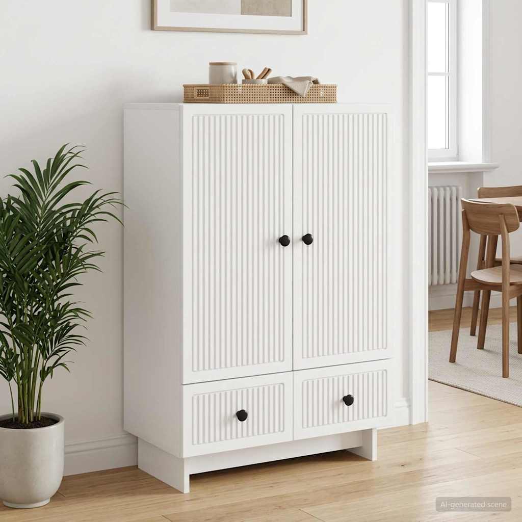 vidaXL Dressoir Zwart 66 x 34,5 x 95 cm Geconstrueerd hout