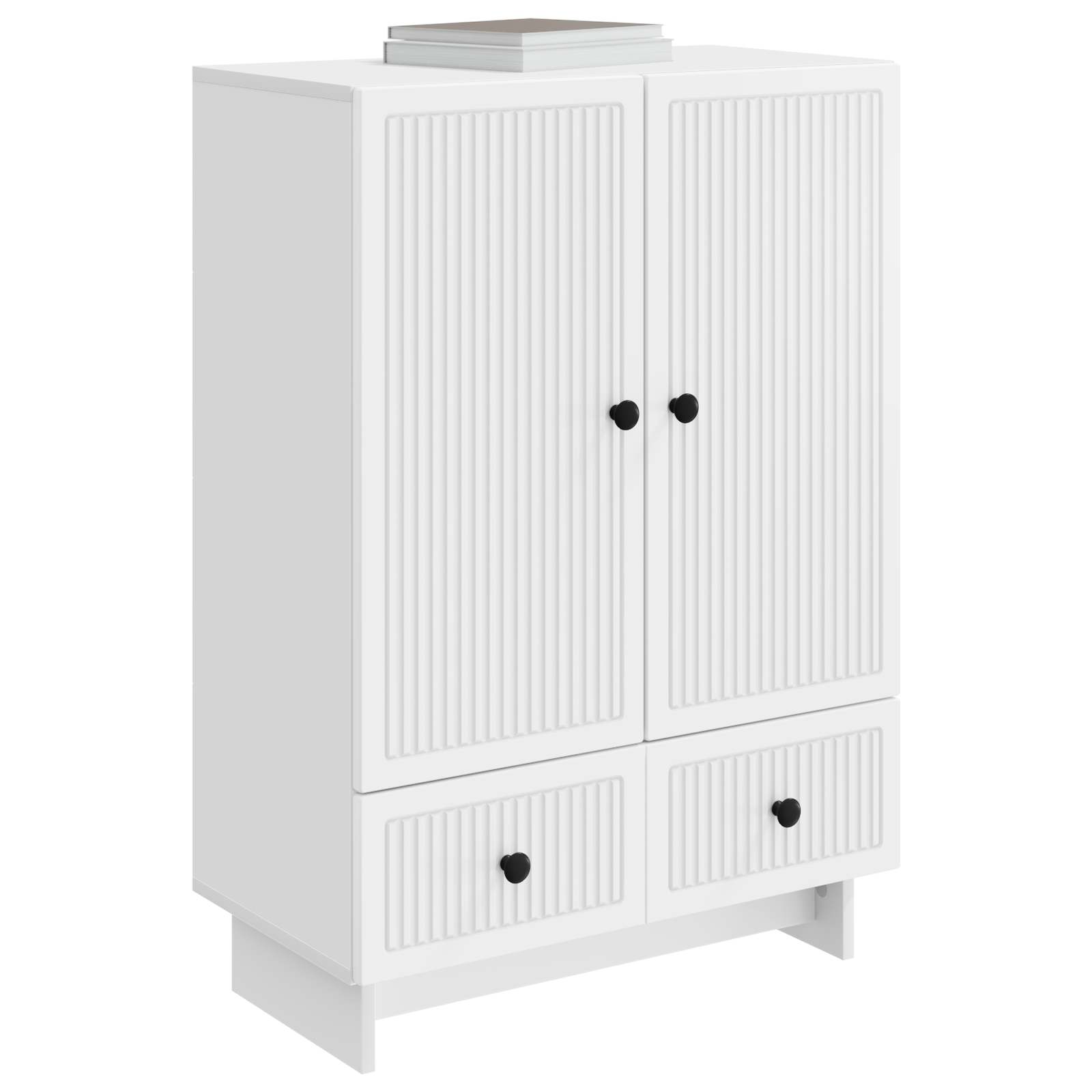 vidaXL Dressoir Zwart 66 x 34,5 x 95 cm Geconstrueerd hout