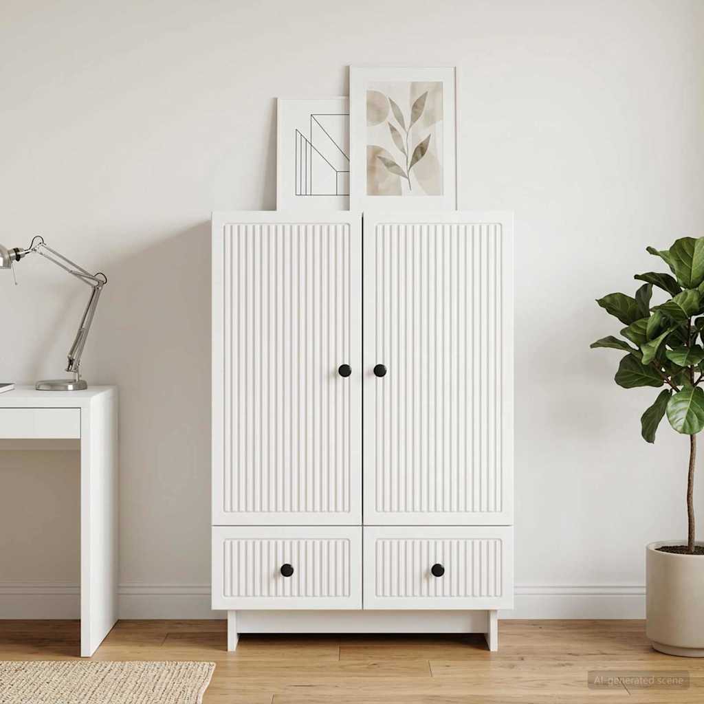 vidaXL Dressoir Zwart 66 x 34,5 x 95 cm Geconstrueerd hout