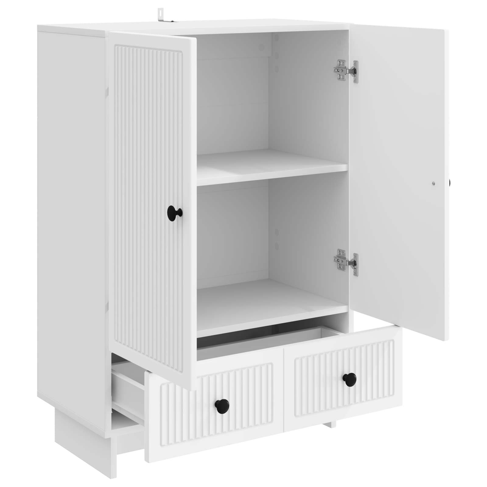 vidaXL Dressoir Zwart 66 x 34,5 x 95 cm Geconstrueerd hout