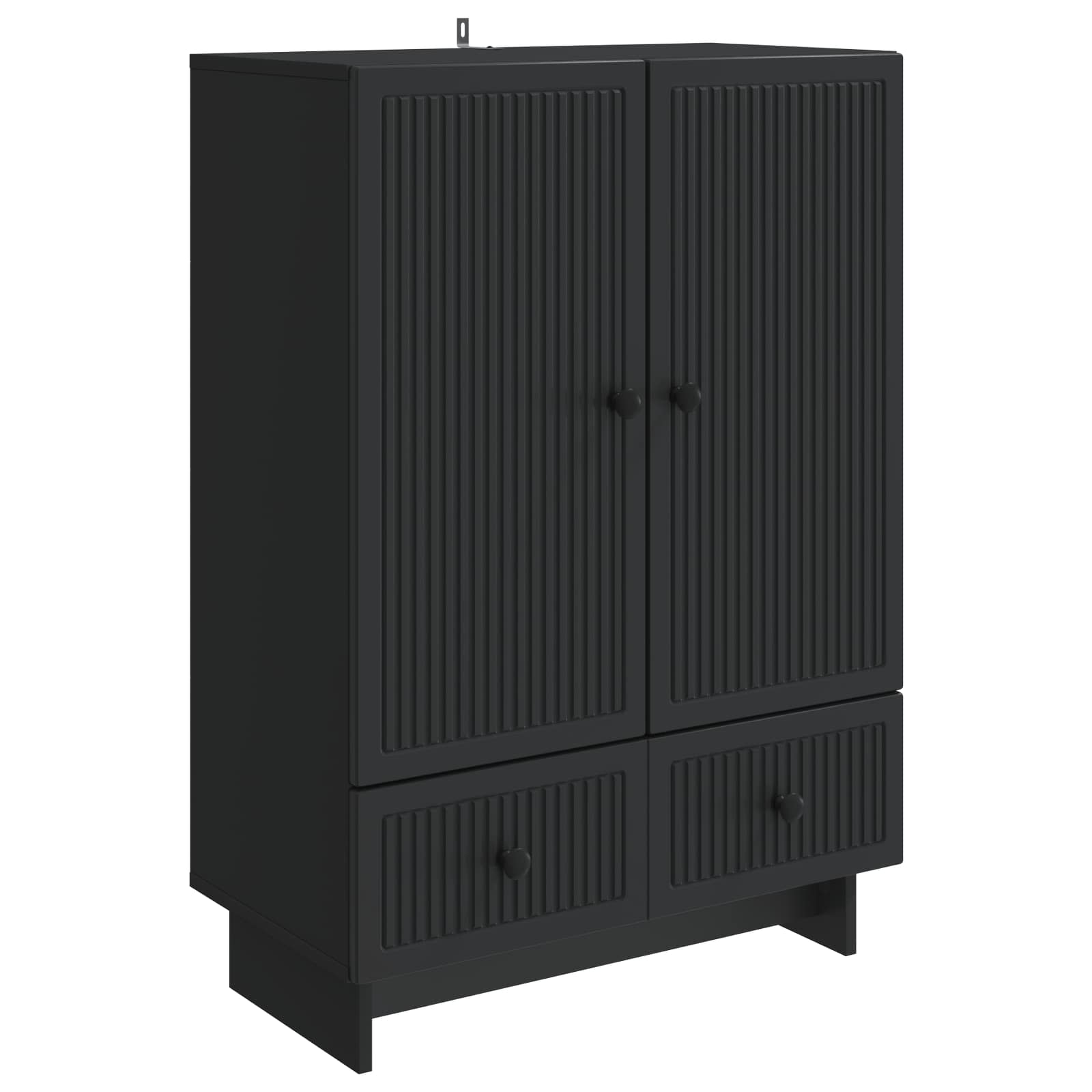 vidaXL Dressoir Zwart 66 x 34,5 x 95 cm Geconstrueerd hout