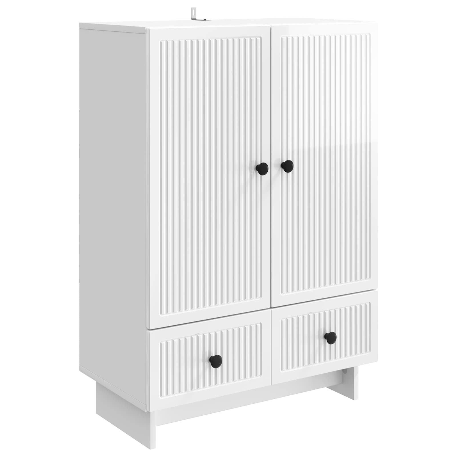 vidaXL Dressoir Zwart 66 x 34,5 x 95 cm Geconstrueerd hout