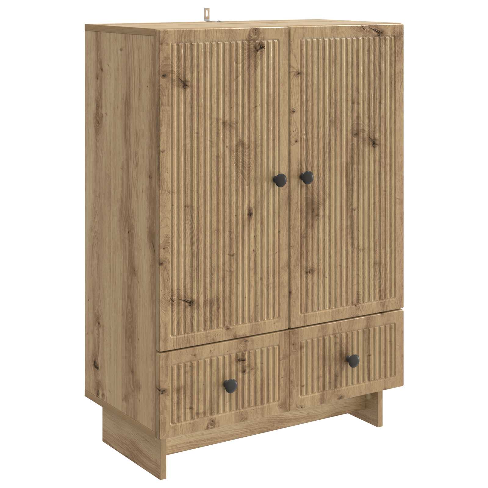vidaXL Dressoir Zwart 66 x 34,5 x 95 cm Geconstrueerd hout