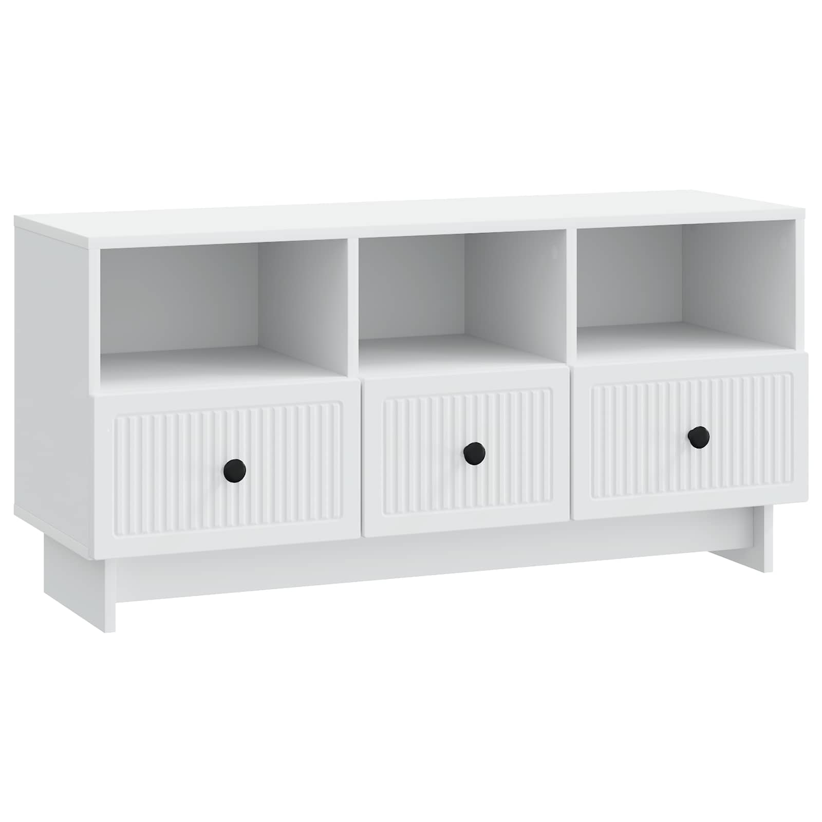 vidaXL TV-kast met lade Zwart 102 x 34,5 x 50 cm Bewerkt hout