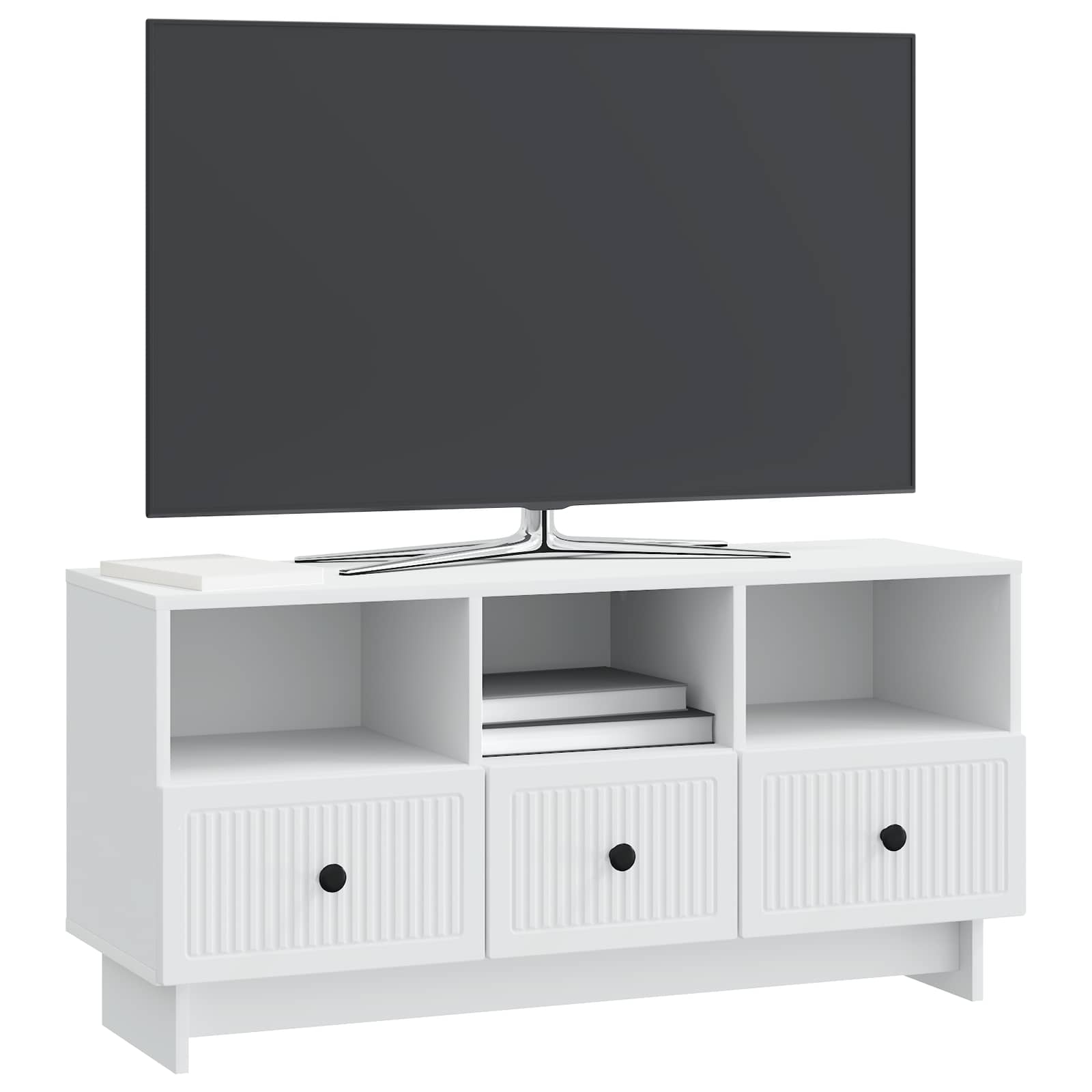 vidaXL TV-kast met lade Zwart 102 x 34,5 x 50 cm Bewerkt hout