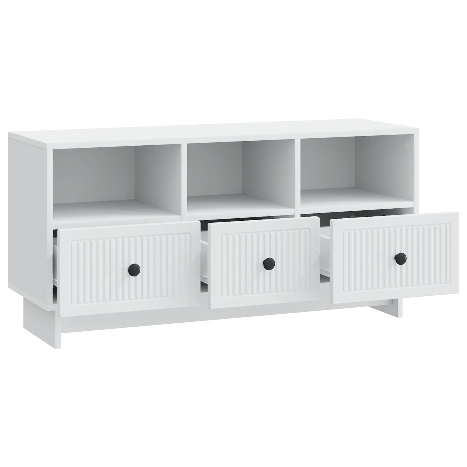 vidaXL TV-kast met lade Zwart 102 x 34,5 x 50 cm Bewerkt hout