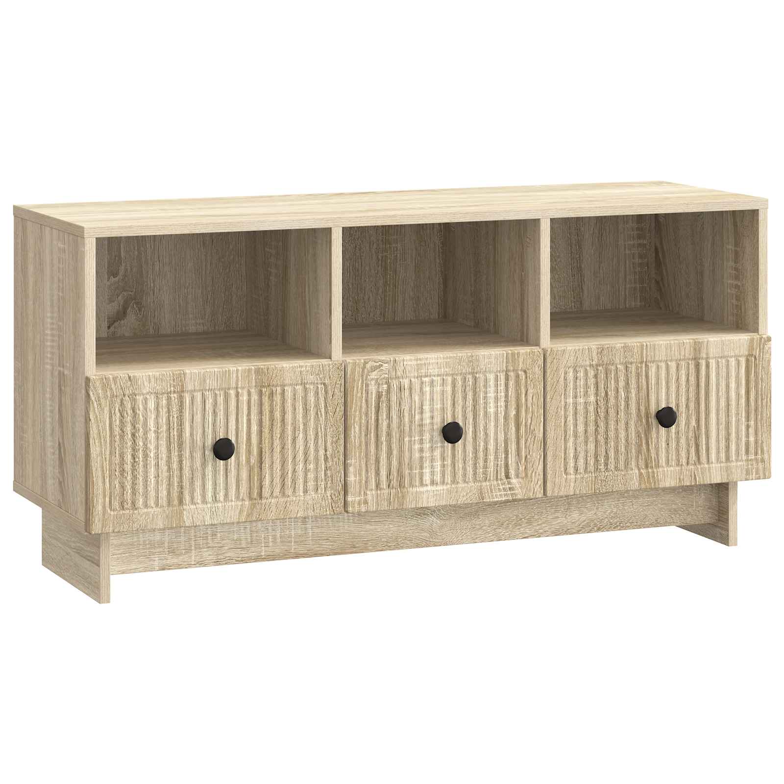 vidaXL TV-kast met lade Zwart 102 x 34,5 x 50 cm Bewerkt hout