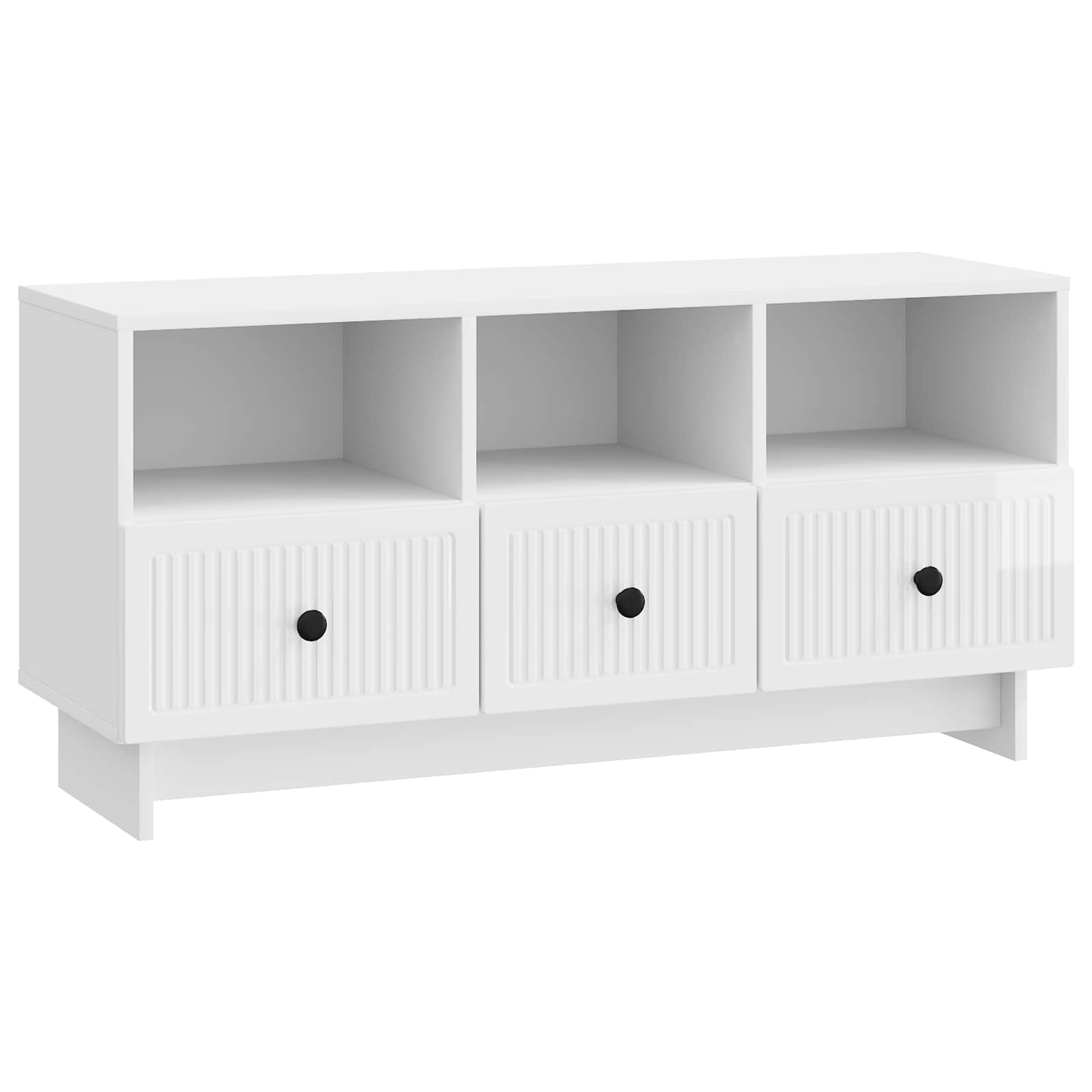 vidaXL TV-kast met lade Zwart 102 x 34,5 x 50 cm Bewerkt hout