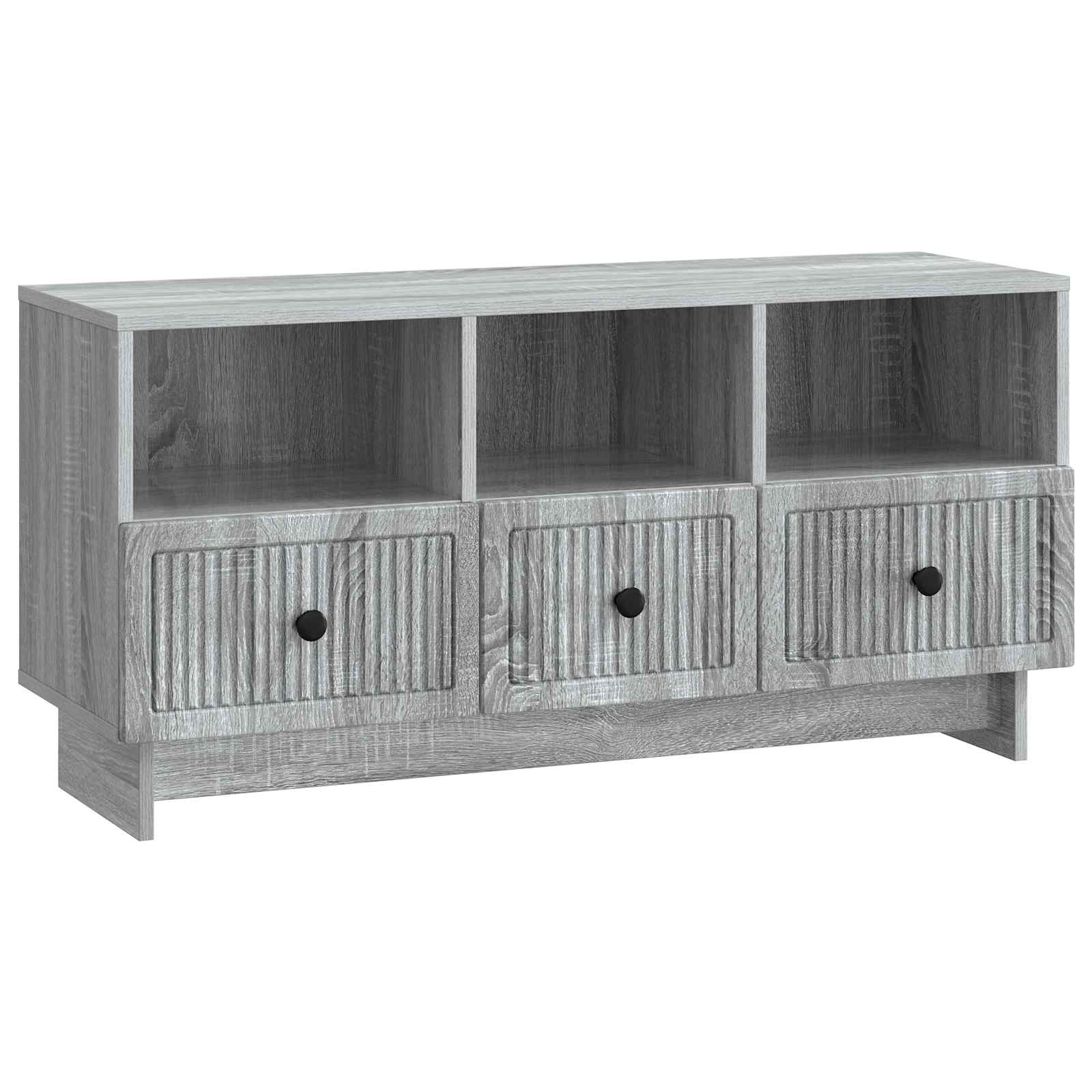 vidaXL TV-kast met lade Zwart 102 x 34,5 x 50 cm Bewerkt hout