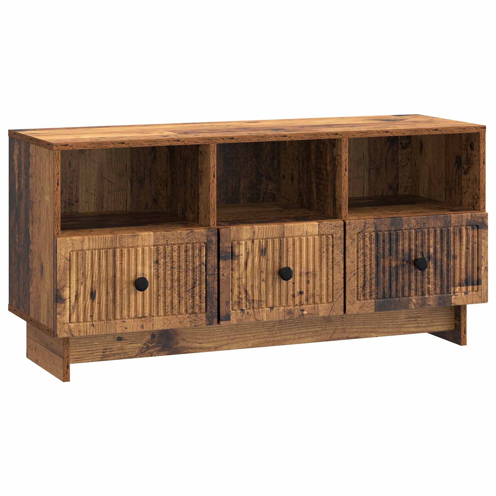 vidaXL TV-kast met lade Zwart 102 x 34,5 x 50 cm Bewerkt hout