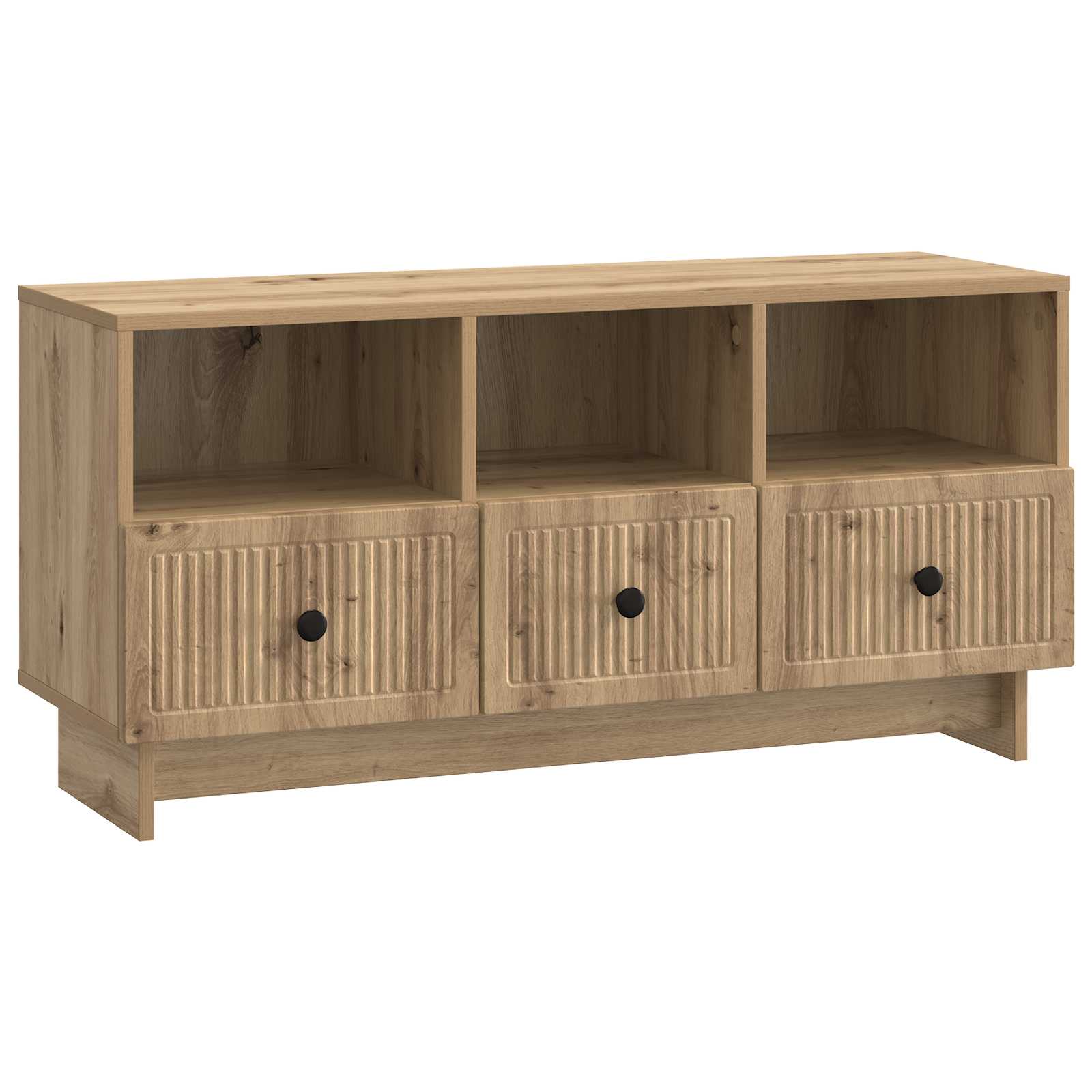 vidaXL TV-kast met lade Zwart 102 x 34,5 x 50 cm Bewerkt hout