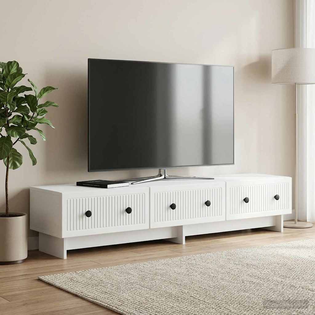 vidaXL TV-kast met lade Zwart 147 x 34,5 x 30 cm Bewerkt hout