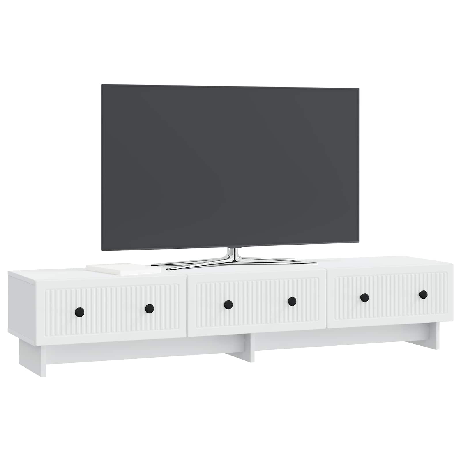 vidaXL TV-kast met lade Zwart 147 x 34,5 x 30 cm Bewerkt hout