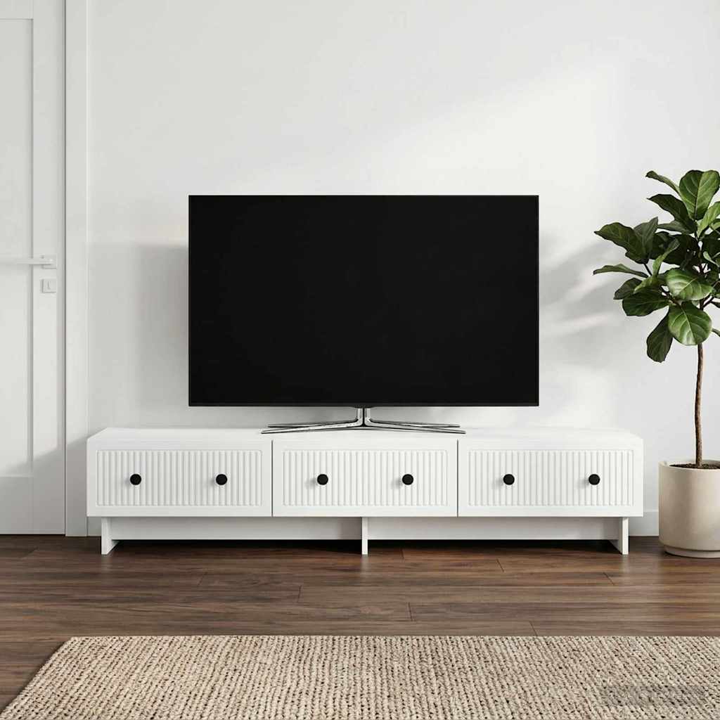 vidaXL TV-kast met lade Zwart 147 x 34,5 x 30 cm Bewerkt hout