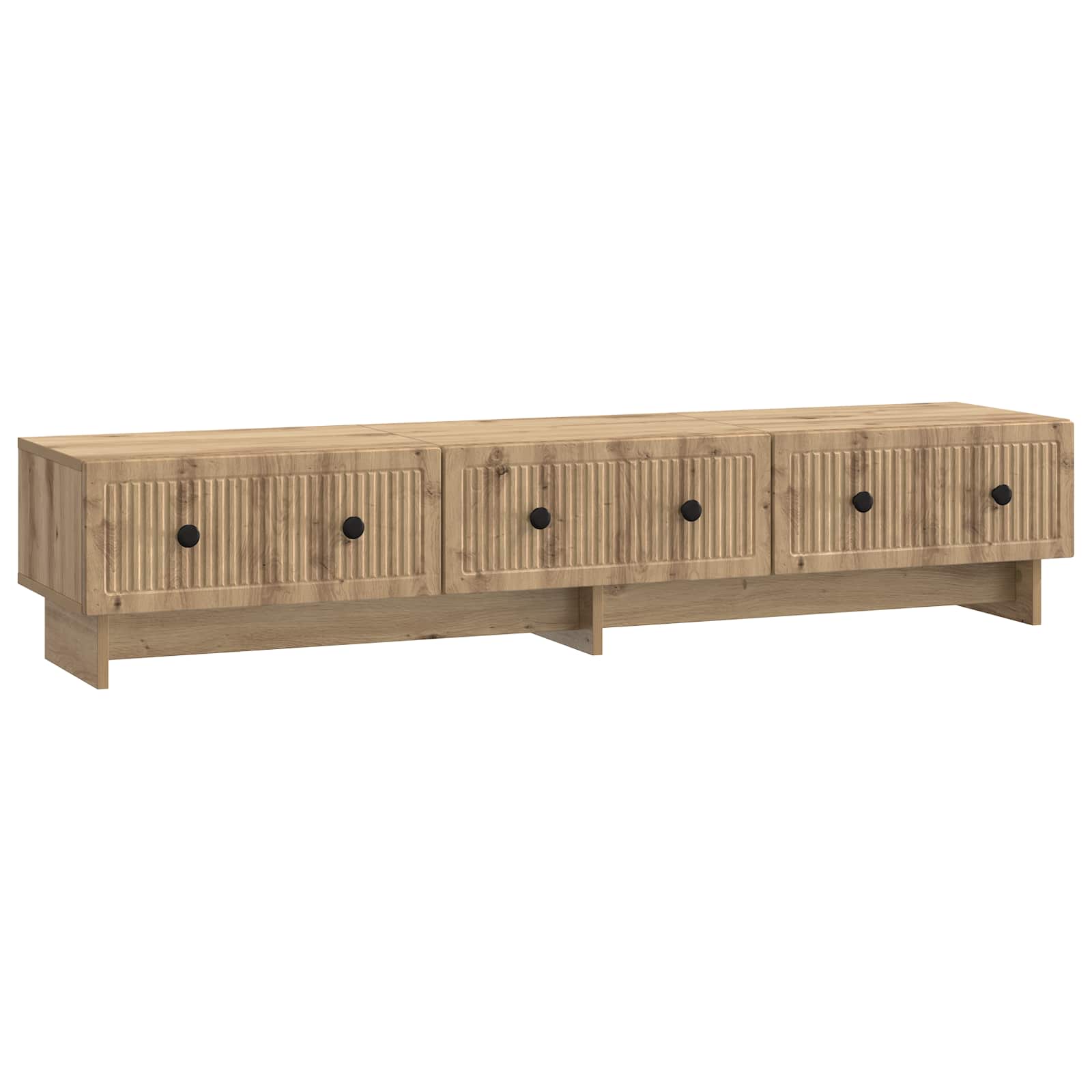 vidaXL TV-kast met lade Zwart 147 x 34,5 x 30 cm Bewerkt hout