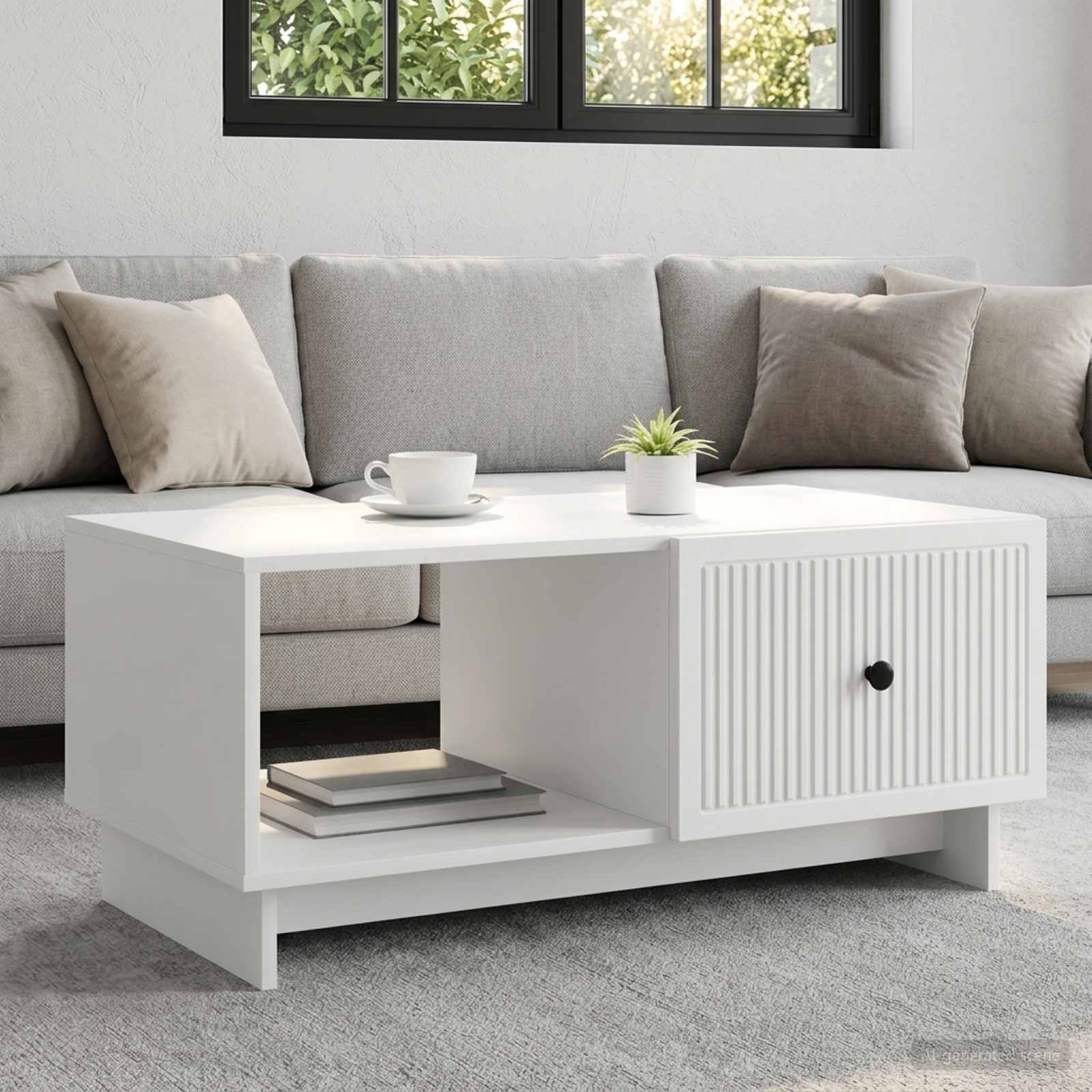 vidaXL Salontafel Zwart 90 x 50 x 40 cm Bewerkt hout