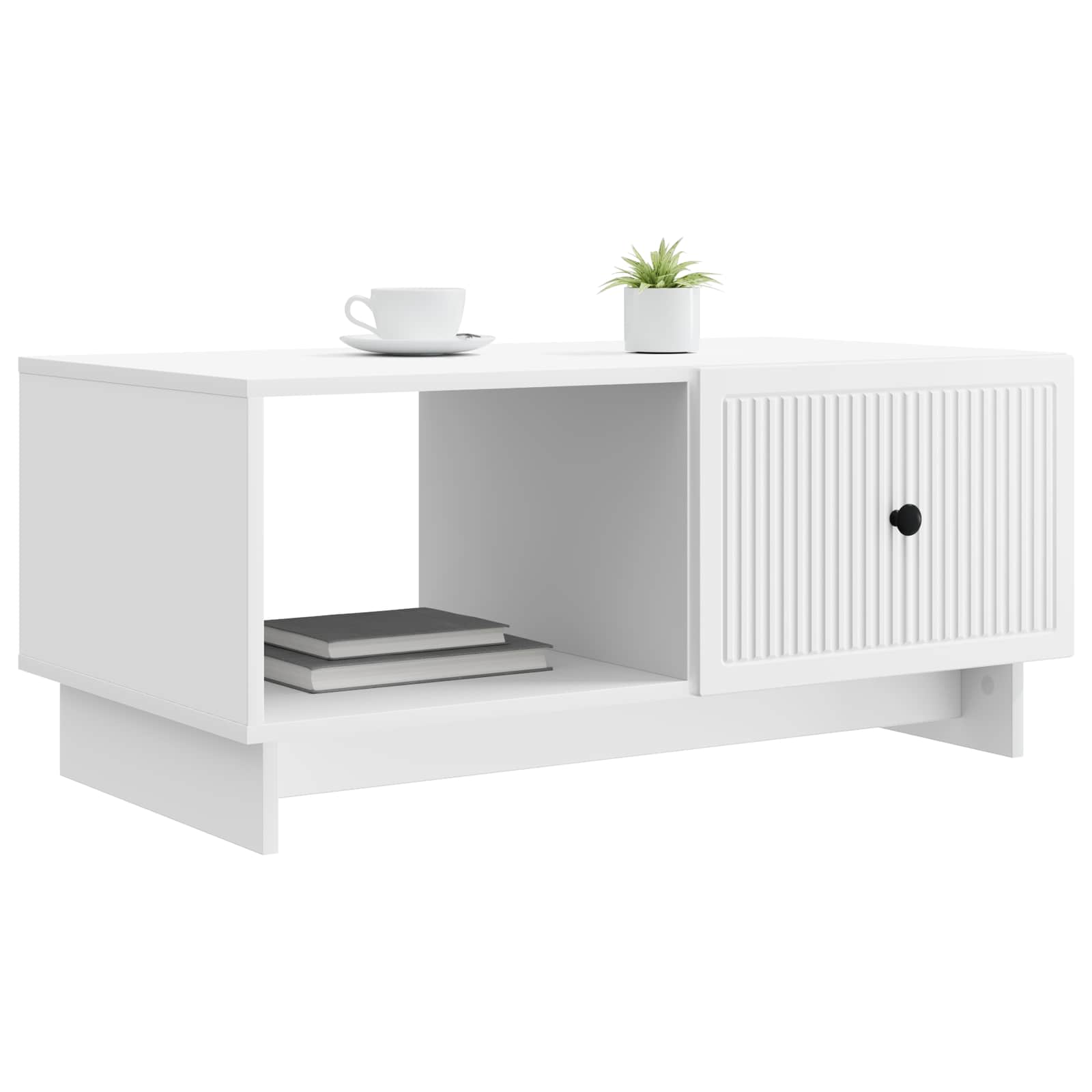 vidaXL Salontafel Zwart 90 x 50 x 40 cm Bewerkt hout