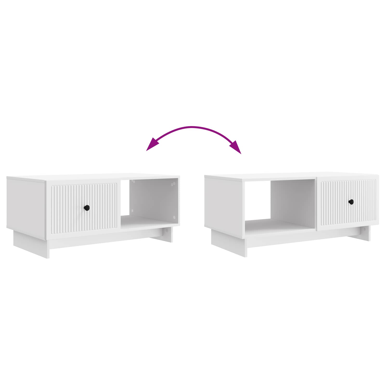 vidaXL Salontafel Zwart 90 x 50 x 40 cm Bewerkt hout