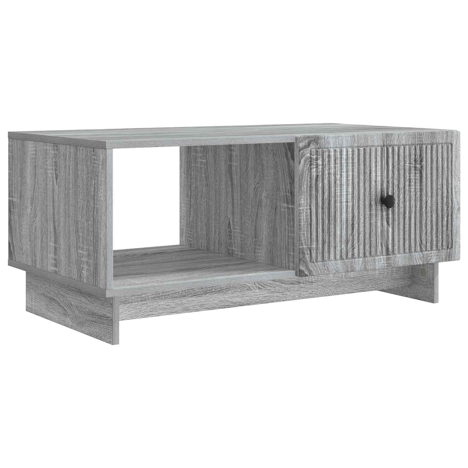 vidaXL Salontafel Zwart 90 x 50 x 40 cm Bewerkt hout