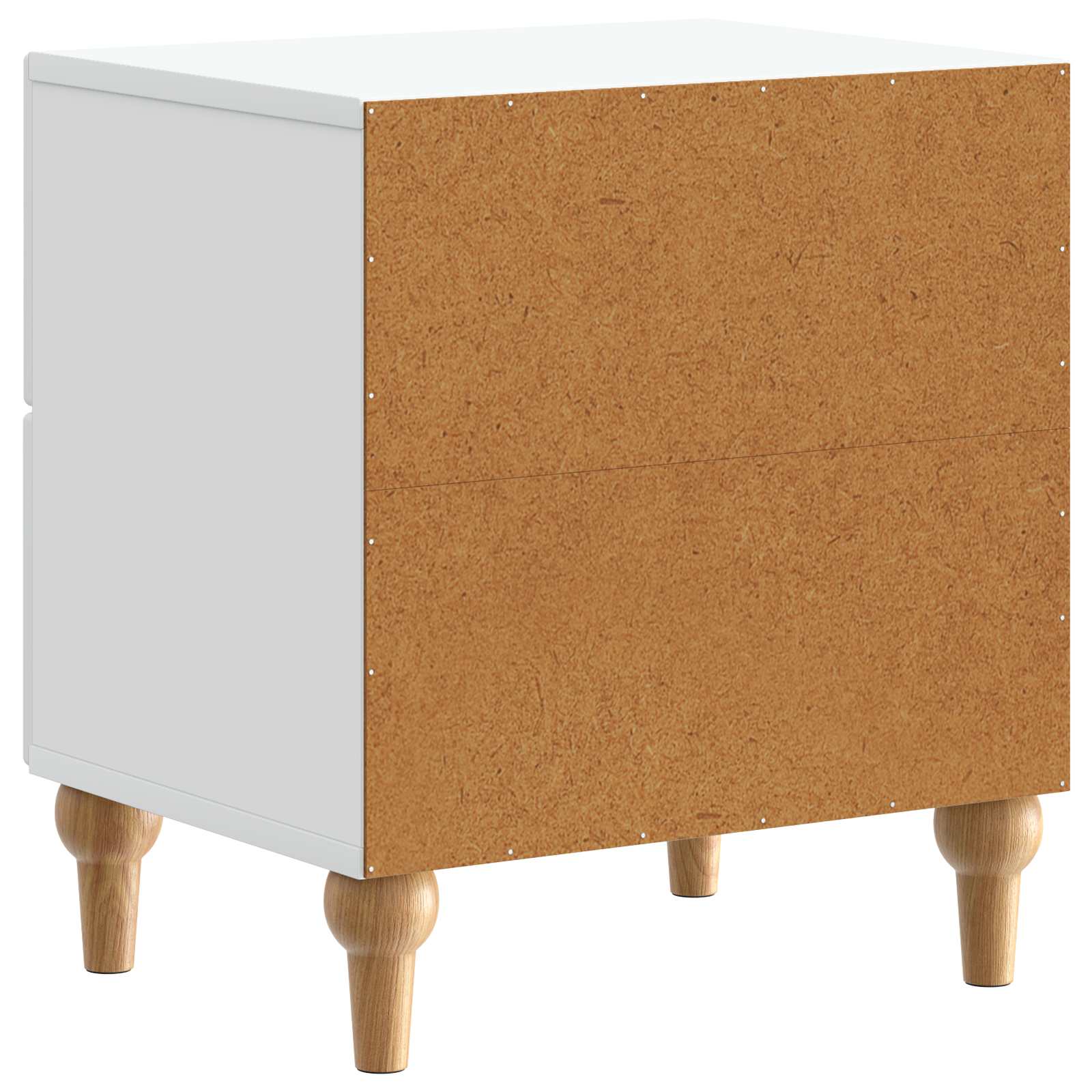 vidaXL Nachtkastje met lade 2 pcs Wit 43 x 34,5 x 48 cm Bewerkt hout