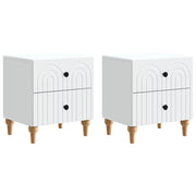 vidaXL Nachtkastje met lade 2 pcs Wit 43 x 34,5 x 48 cm Bewerkt hout