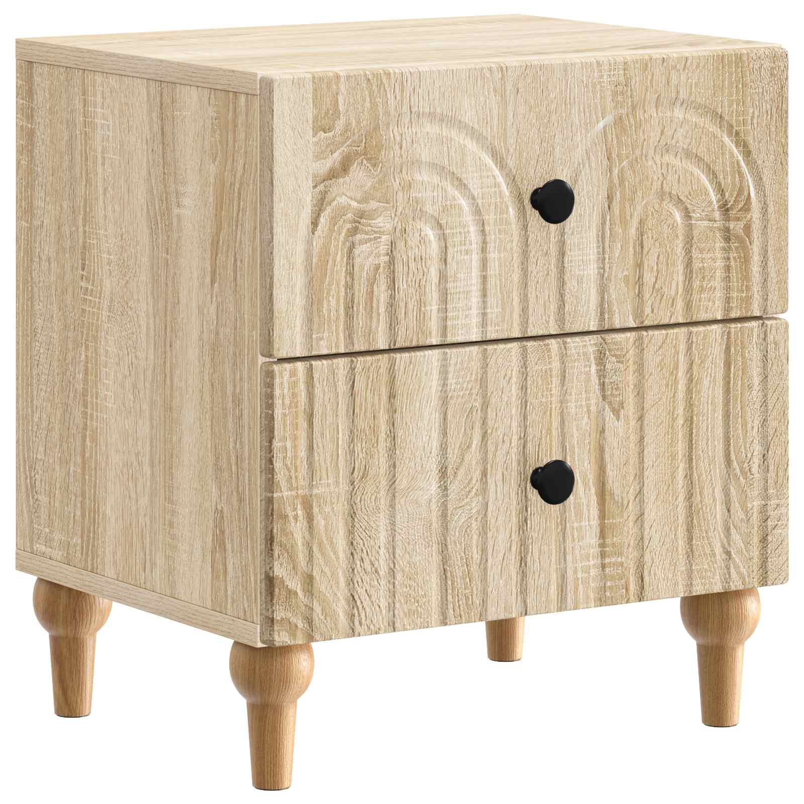 vidaXL Nachtkastje met lade 2 pcs Wit 43 x 34,5 x 48 cm Bewerkt hout
