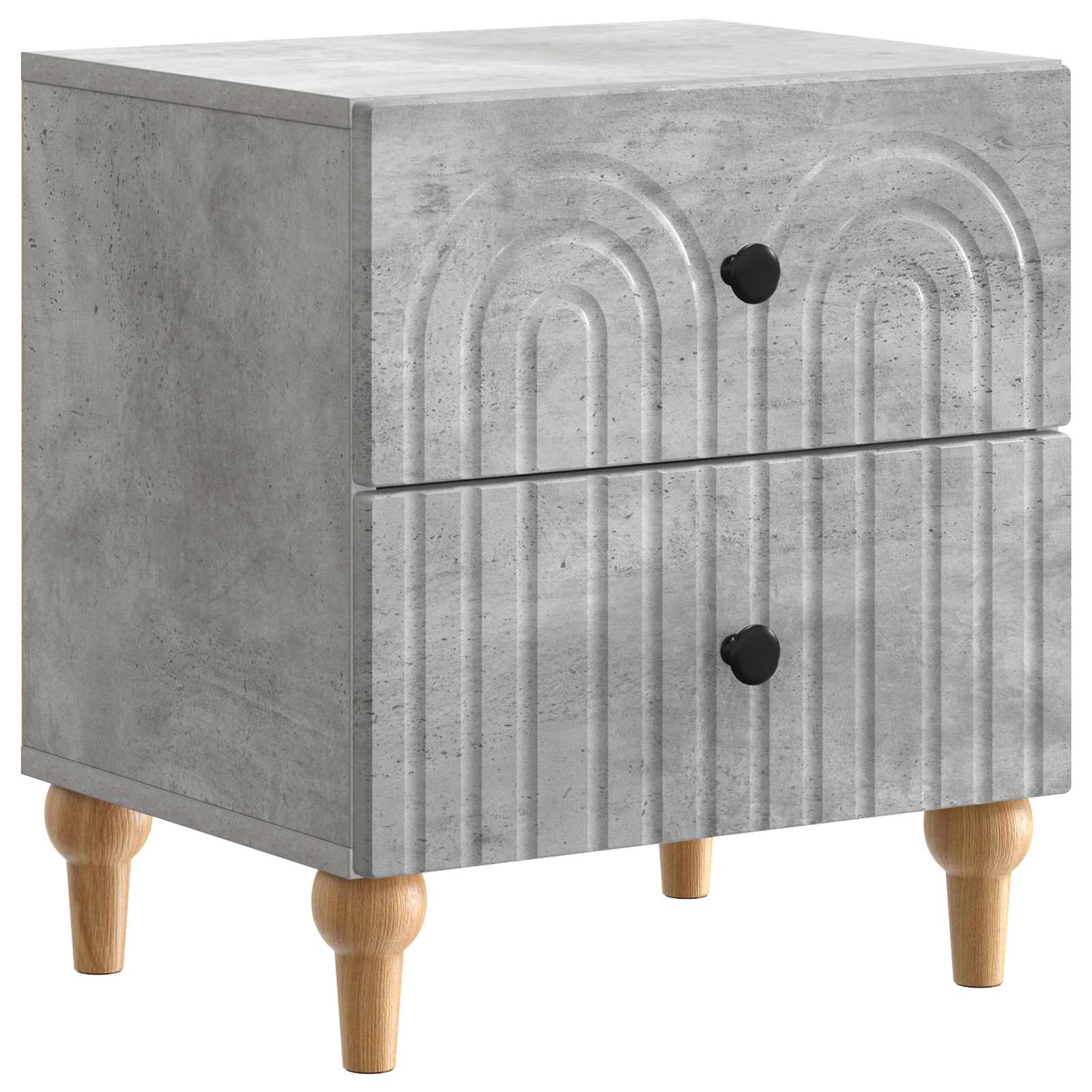 vidaXL Nachtkastje met lade 2 pcs Wit 43 x 34,5 x 48 cm Bewerkt hout