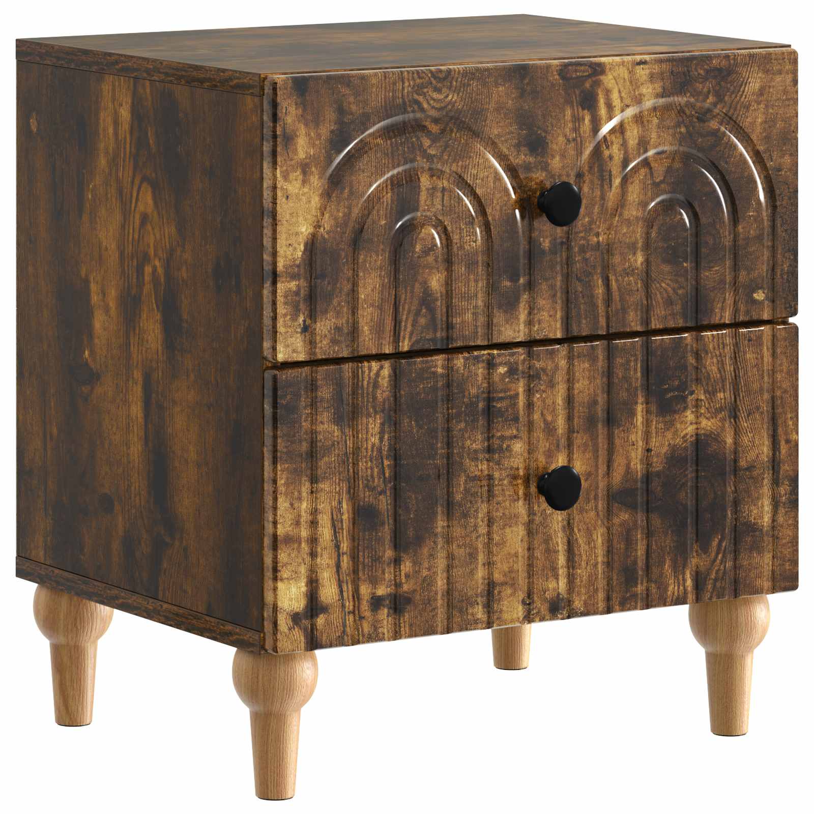 vidaXL Nachtkastje met lade 2 pcs Wit 43 x 34,5 x 48 cm Bewerkt hout