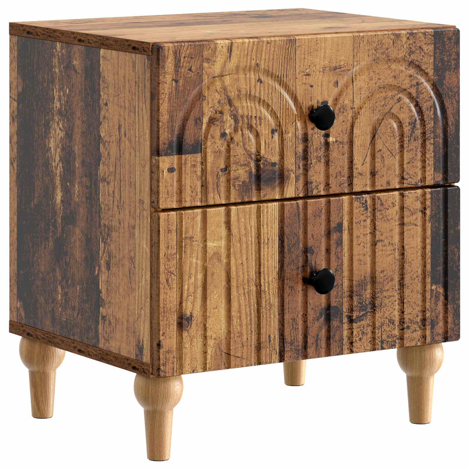 vidaXL Nachtkastje met lade 2 pcs Wit 43 x 34,5 x 48 cm Bewerkt hout