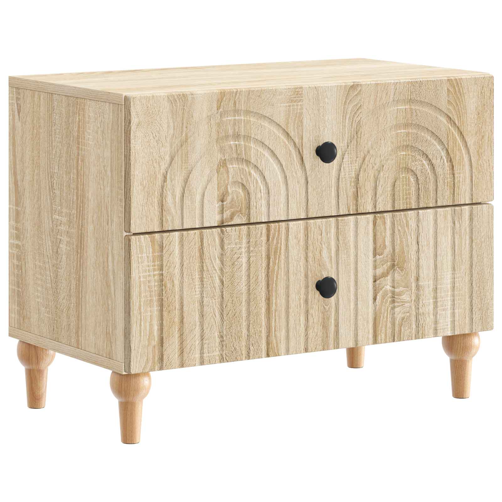 vidaXL Nachtkastje met lade Zwart 62 x 34,5 x 48 cm Bewerkt hout