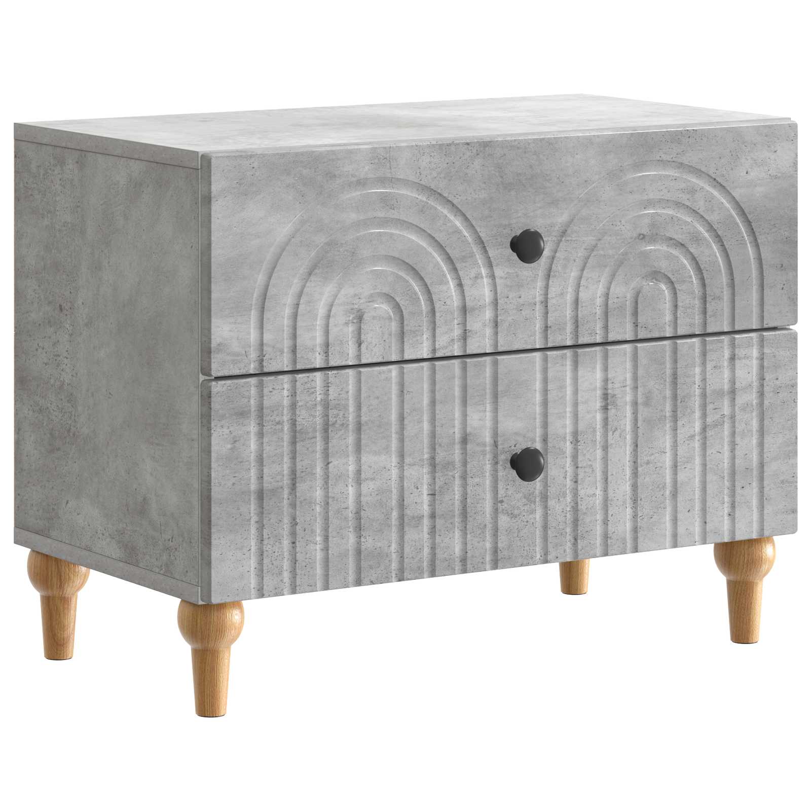 vidaXL Nachtkastje met lade Zwart 62 x 34,5 x 48 cm Bewerkt hout