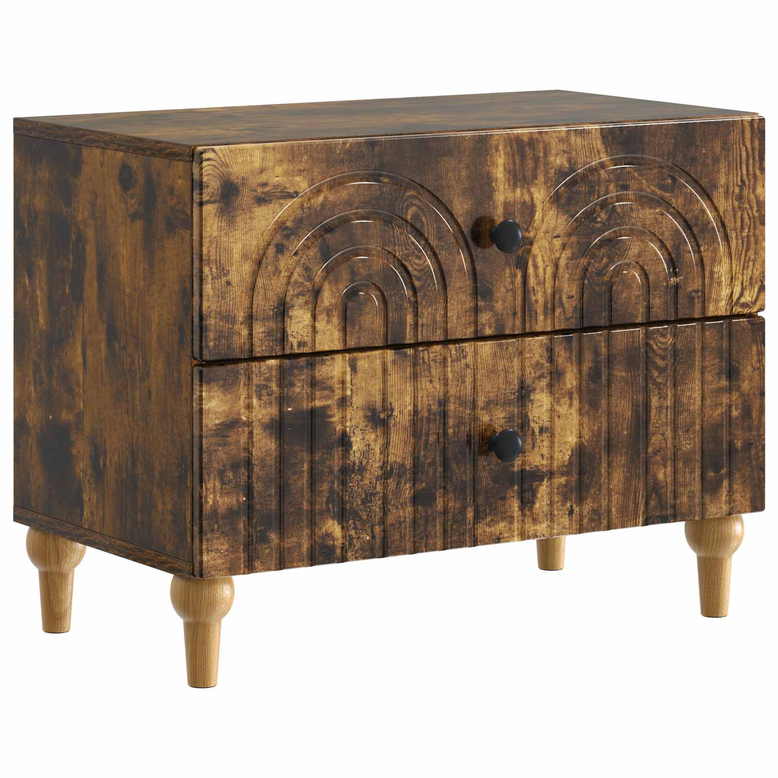 vidaXL Nachtkastje met lade Zwart 62 x 34,5 x 48 cm Bewerkt hout