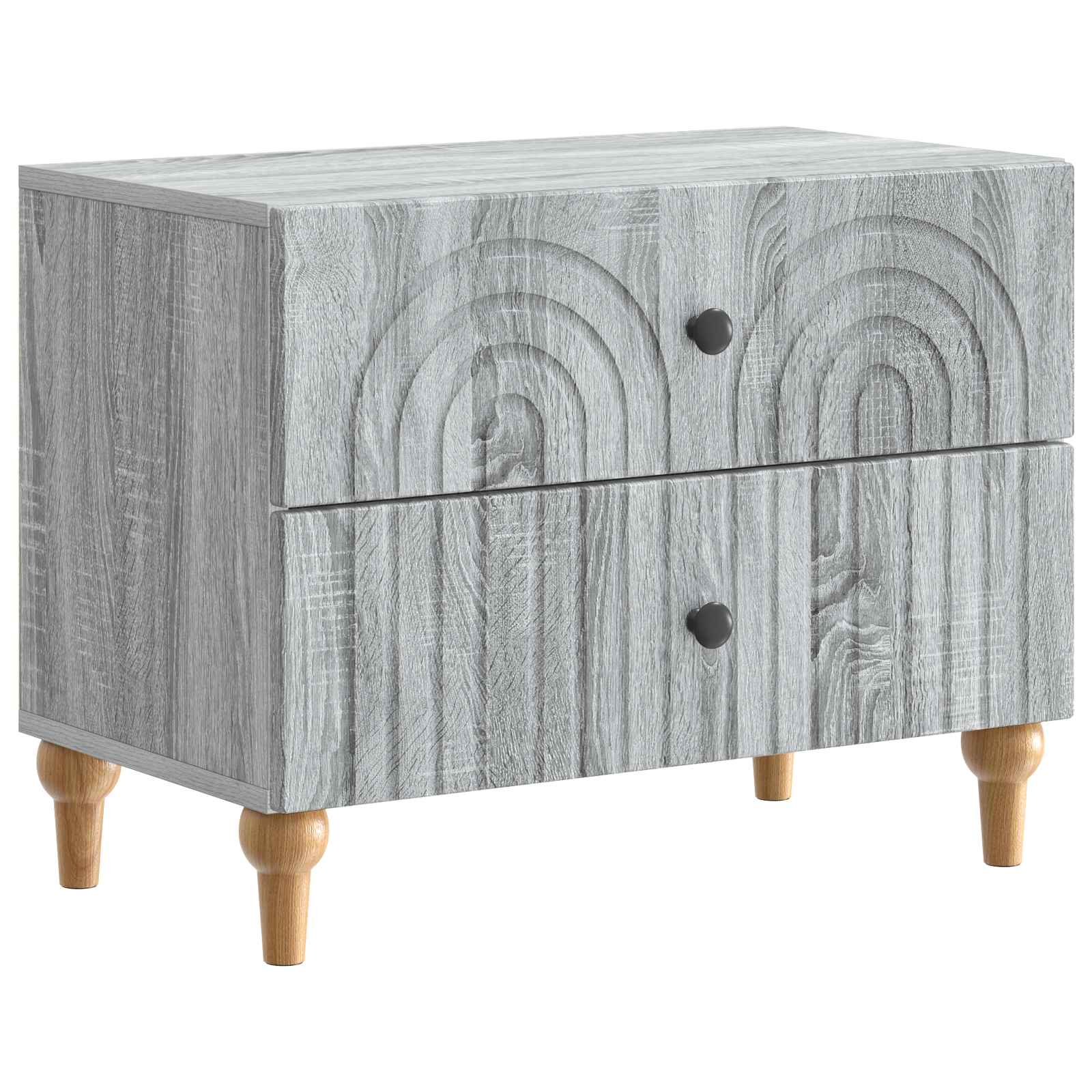 vidaXL Nachtkastje met lade Zwart 62 x 34,5 x 48 cm Bewerkt hout