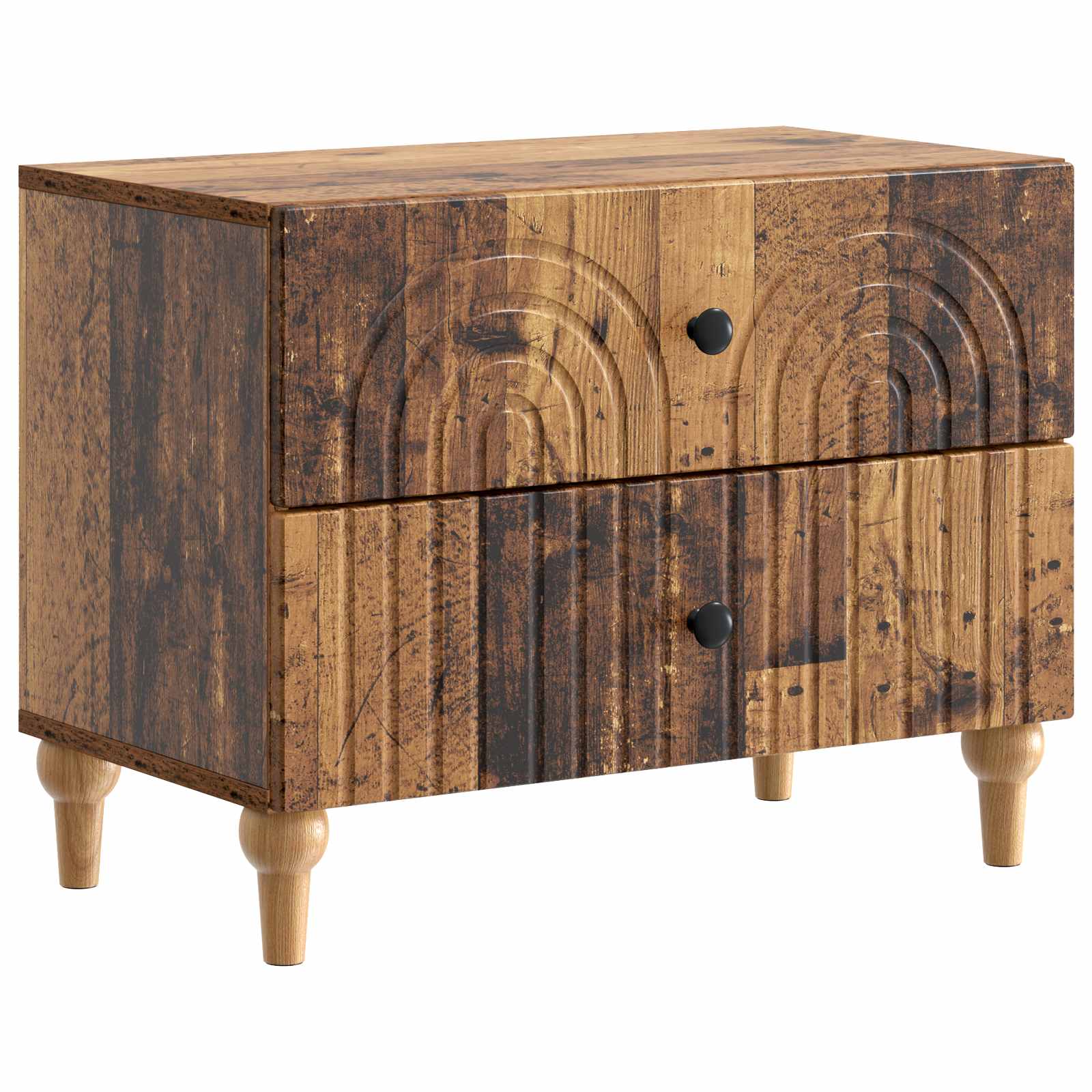 vidaXL Nachtkastje met lade Zwart 62 x 34,5 x 48 cm Bewerkt hout