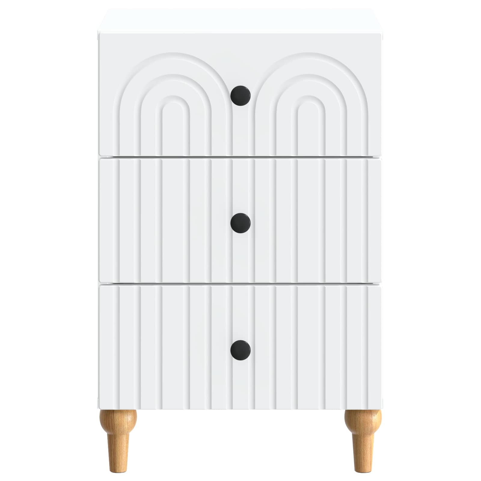 vidaXL Nachtkastje met lade Zwart 43x 41 x 66,5 cm Bewerkt hout