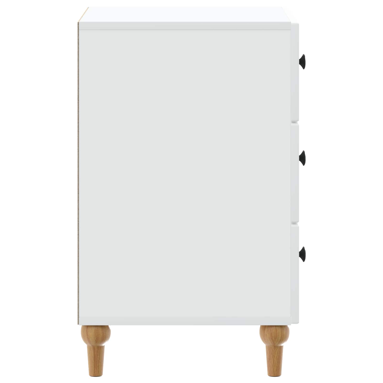vidaXL Nachtkastje met lade Zwart 43x 41 x 66,5 cm Bewerkt hout